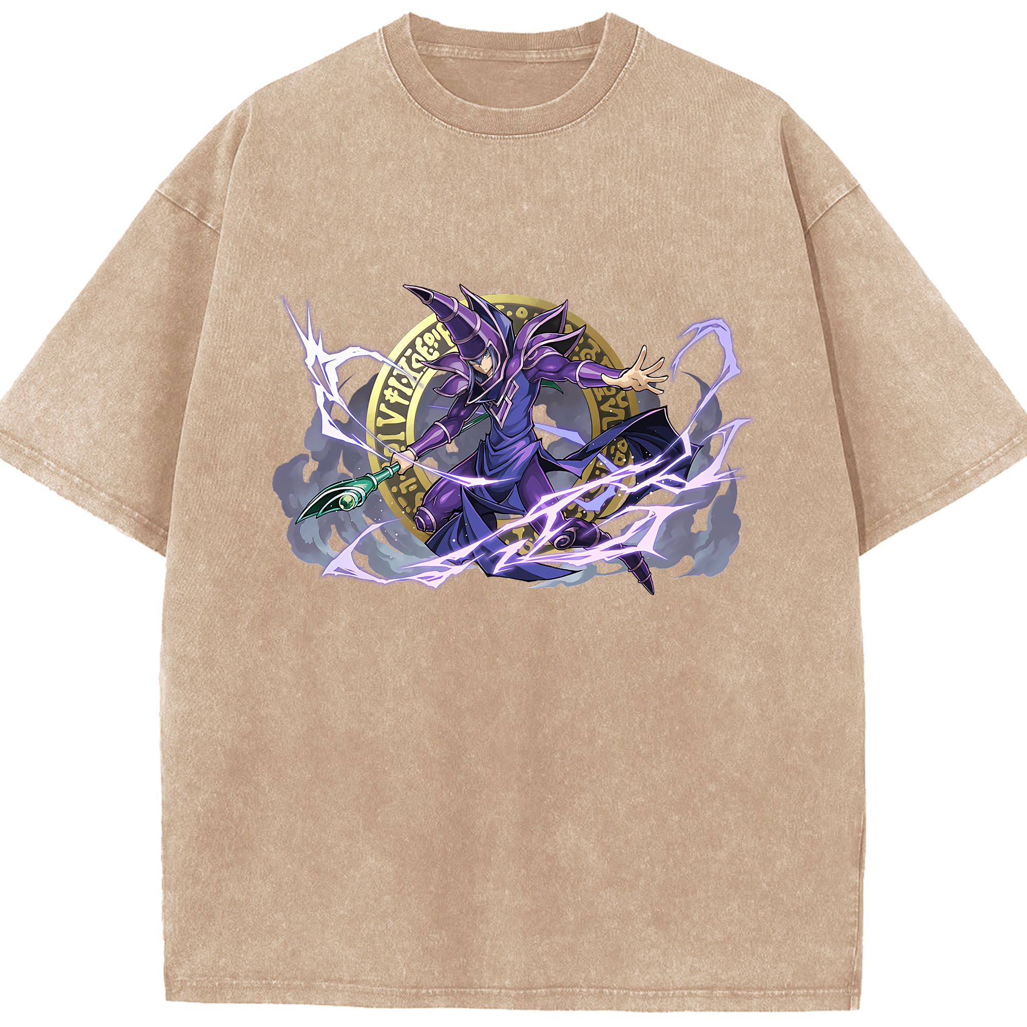 （画像用） 遊☆戯☆王 Yu-Gi-Oh! 綿100% ヴィンテージ風 半袖Tシャツ（フロントプリント）
