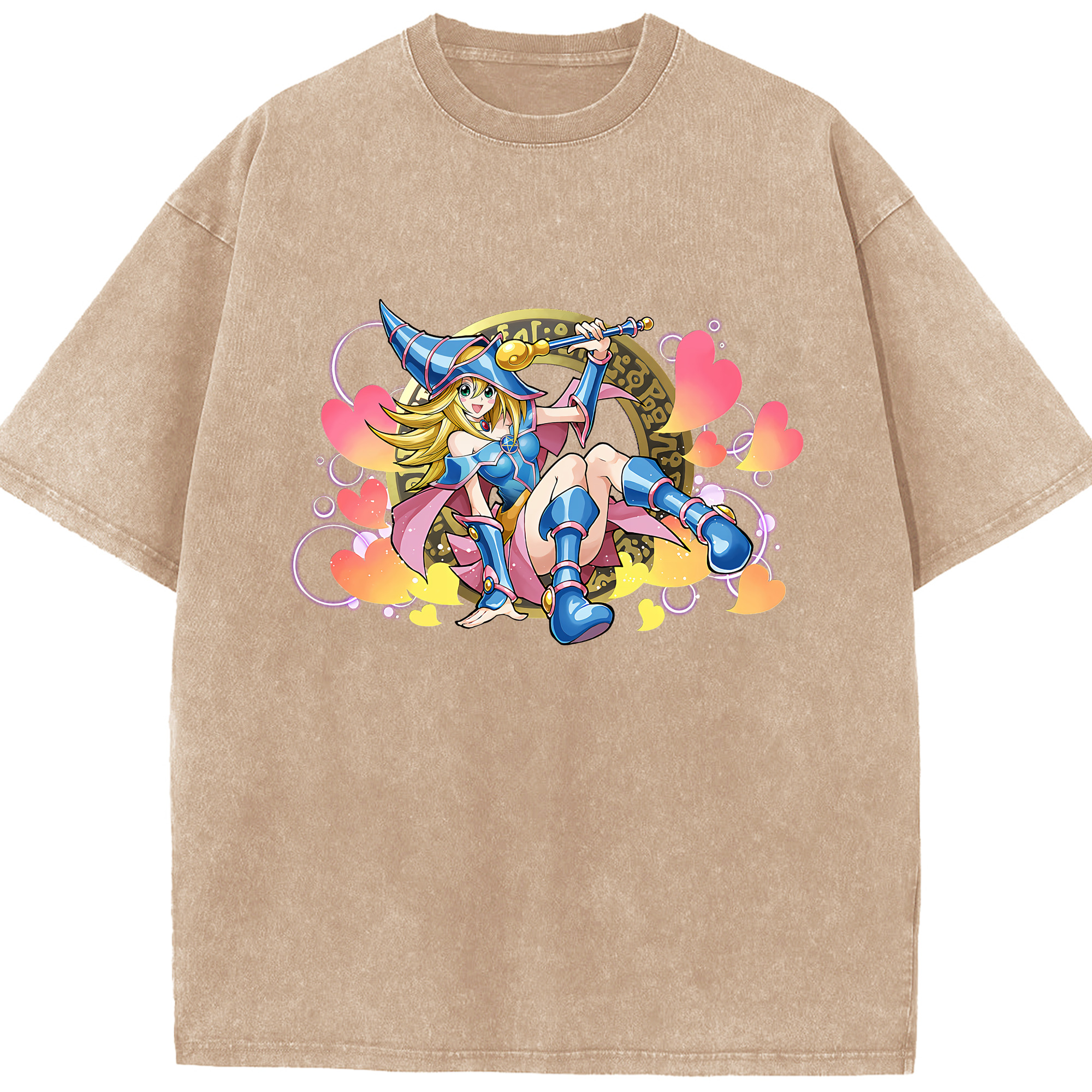 （画像用） 遊☆戯☆王 Yu-Gi-Oh! 綿100% ヴィンテージ風 半袖Tシャツ（フロントプリント）