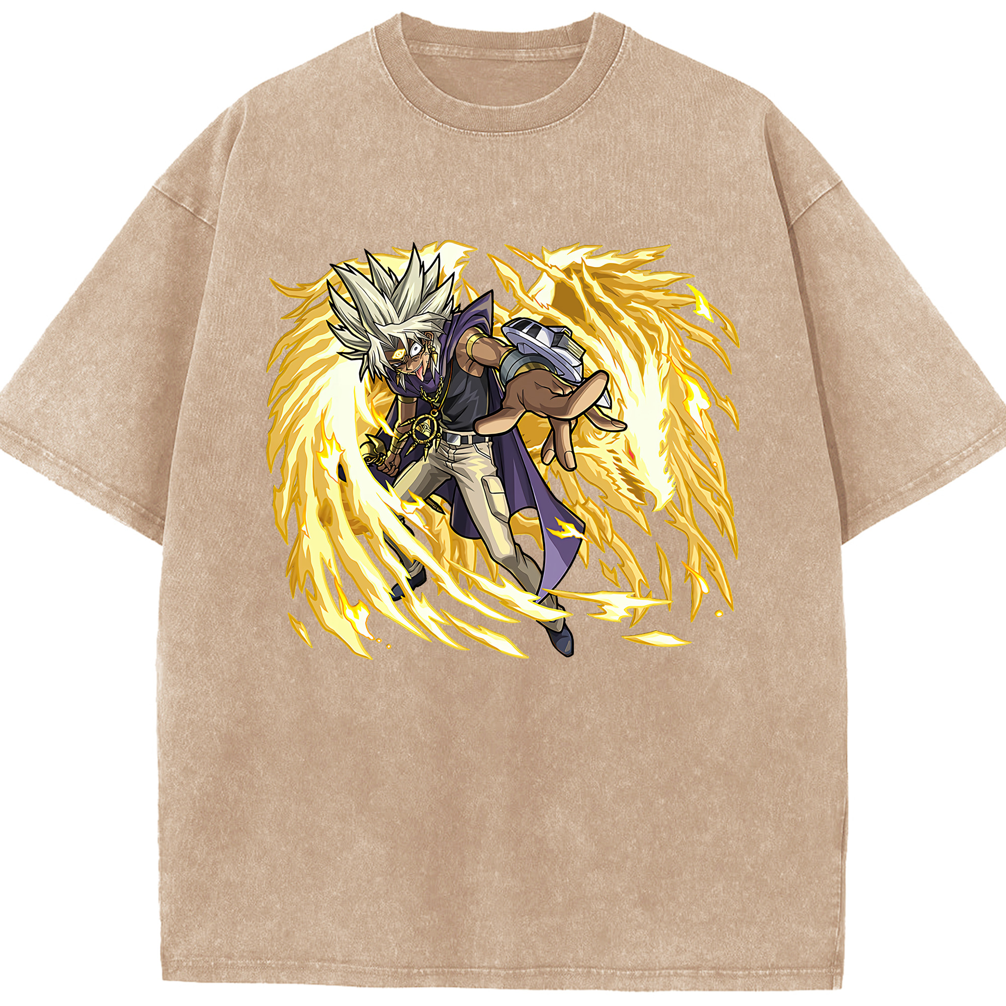 （画像用） 遊☆戯☆王 Yu-Gi-Oh! 綿100% ヴィンテージ風 半袖Tシャツ（フロントプリント）