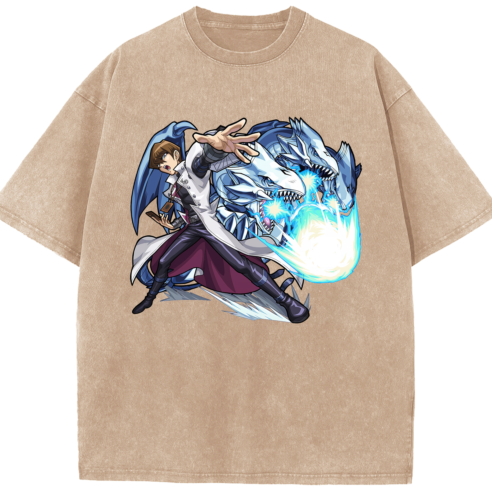 （画像用） 遊☆戯☆王 Yu-Gi-Oh! 綿100% ヴィンテージ風 半袖Tシャツ（フロントプリント）