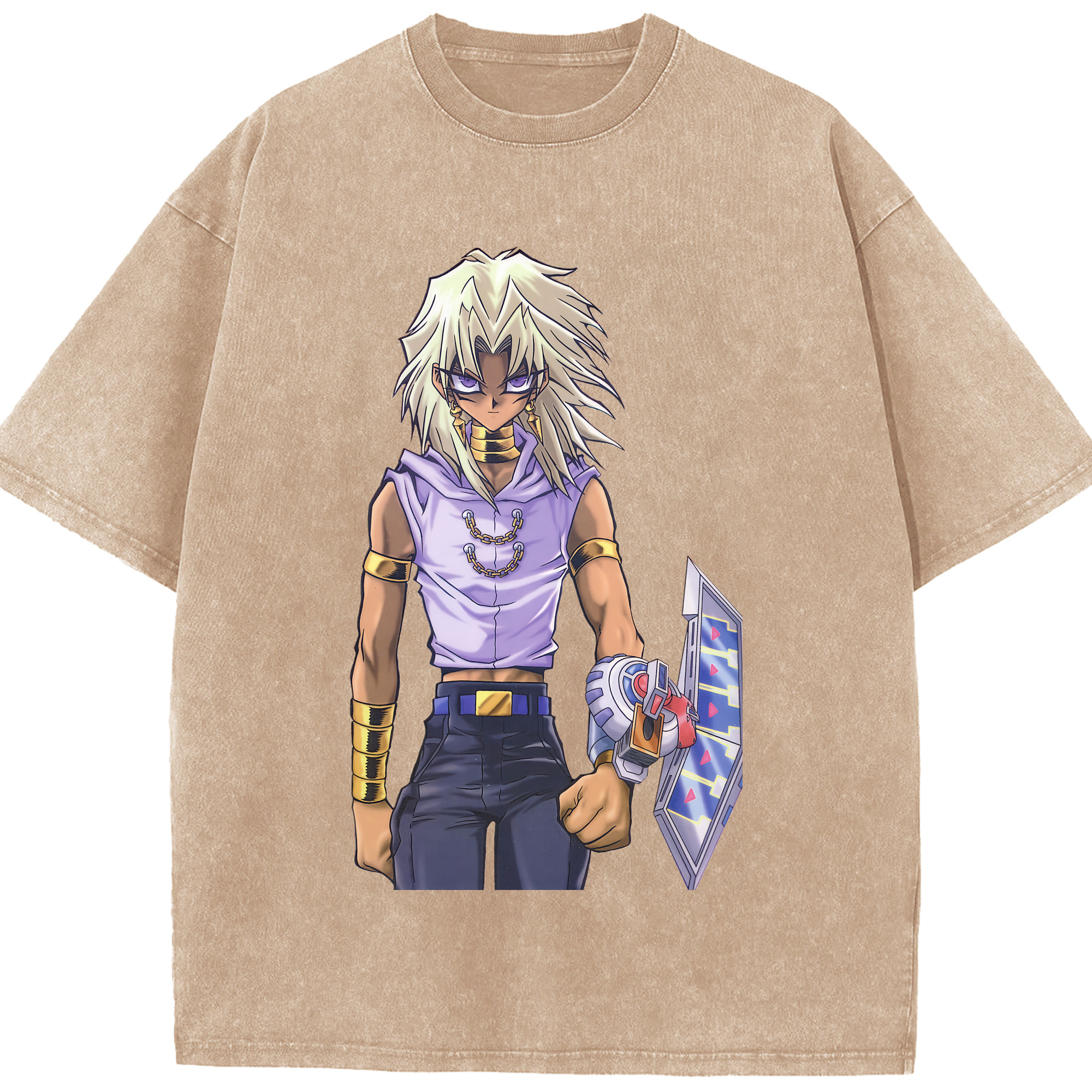 （画像用） 遊☆戯☆王 Yu-Gi-Oh! 綿100% ヴィンテージ風 半袖Tシャツ（フロントプリント）