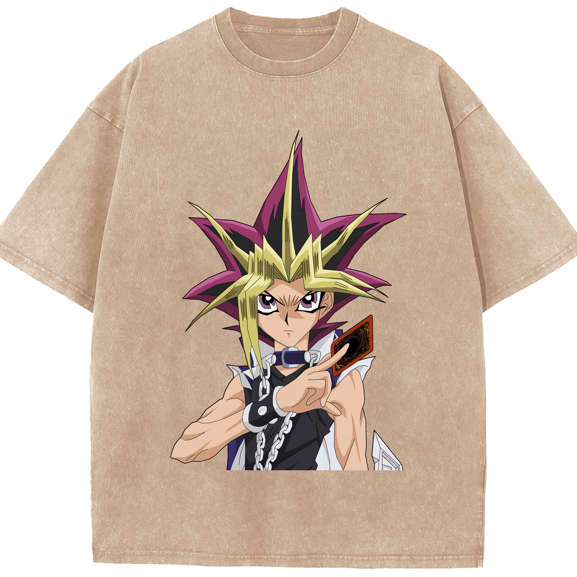 （画像用） 遊☆戯☆王 Yu-Gi-Oh! 綿100% ヴィンテージ風 半袖Tシャツ（フロントプリント）
