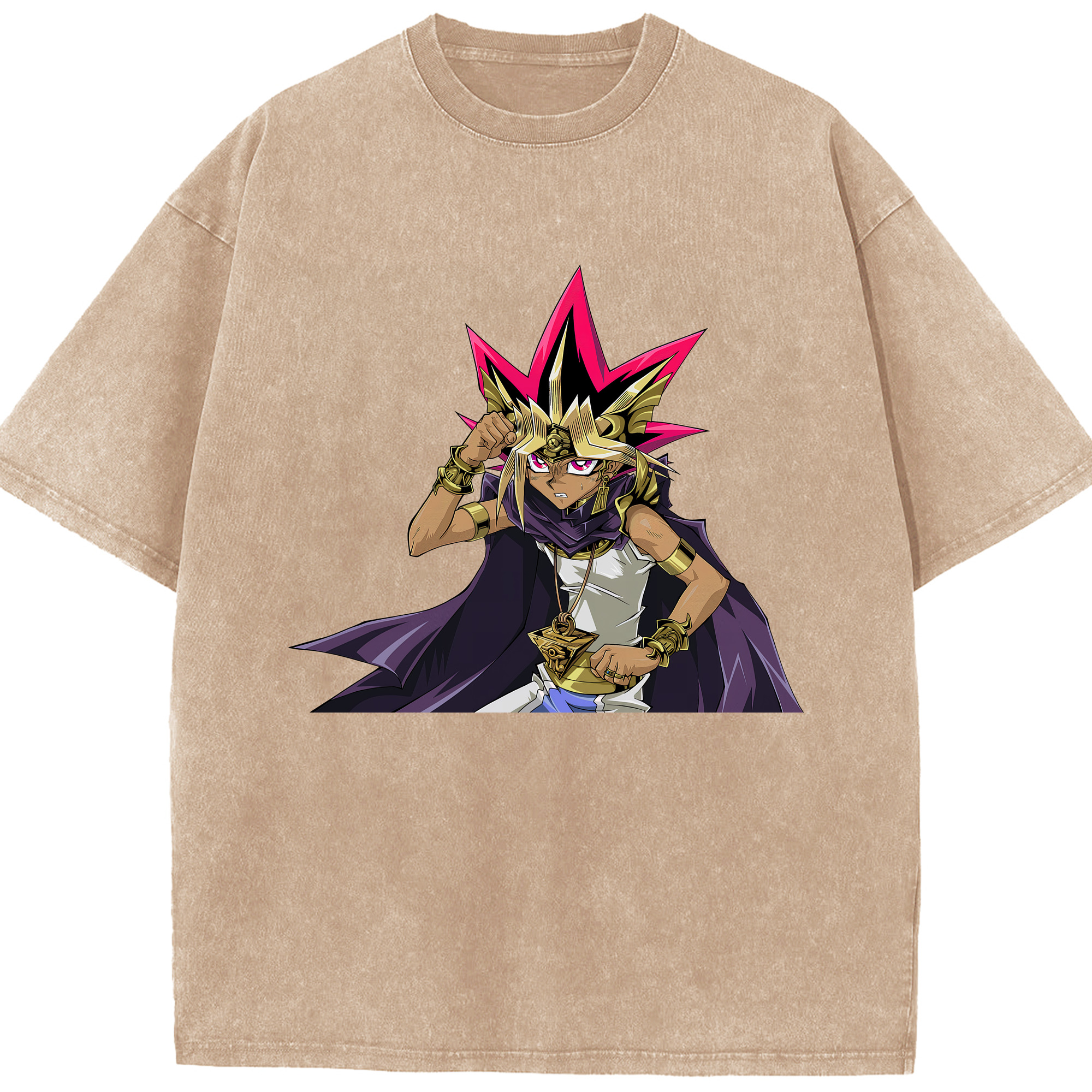 （画像用） 遊☆戯☆王 Yu-Gi-Oh! 綿100% ヴィンテージ風 半袖Tシャツ（フロントプリント）