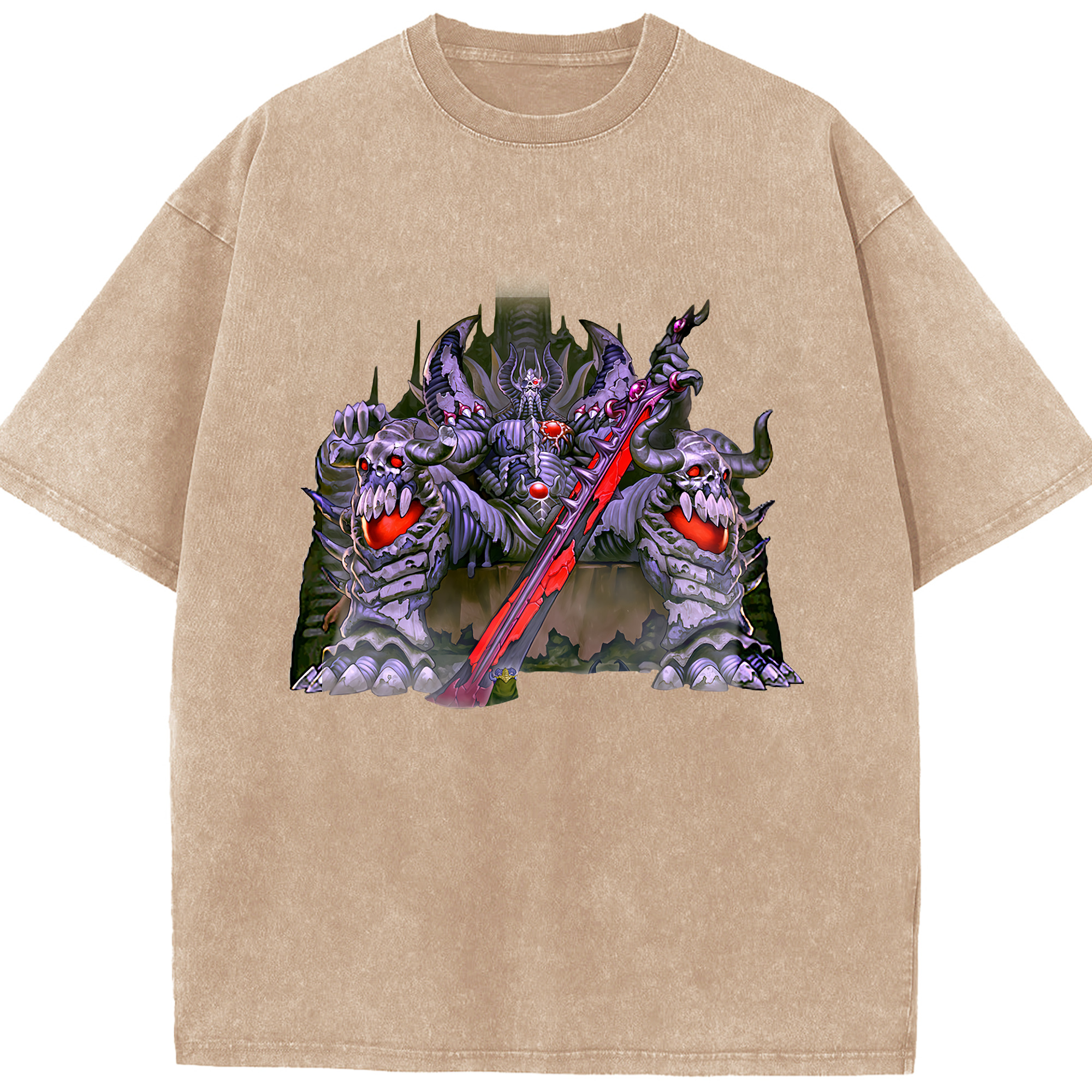 （画像用） 遊☆戯☆王 Yu-Gi-Oh! 綿100% ヴィンテージ風 半袖Tシャツ（フロントプリント）