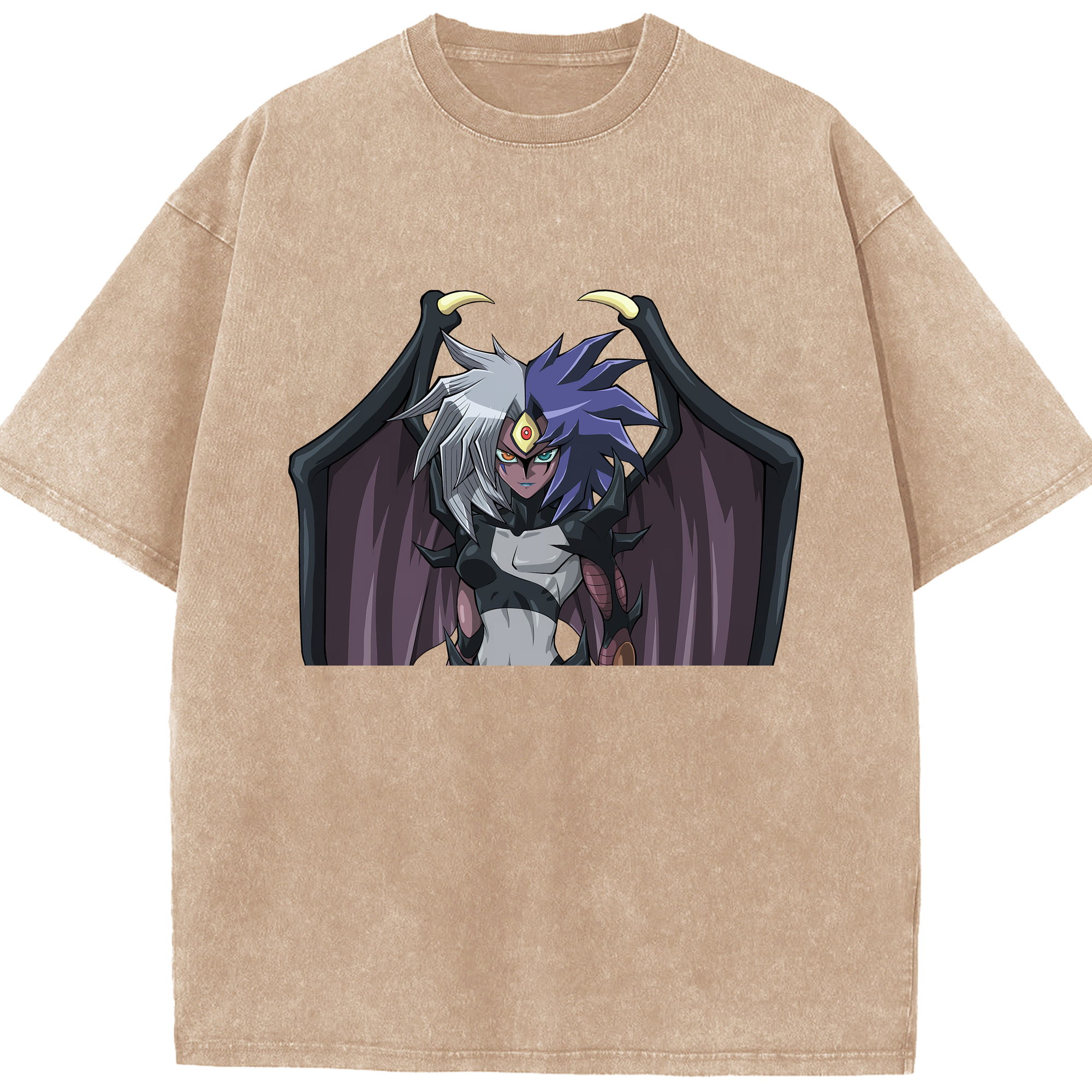 （画像用） 遊☆戯☆王 Yu-Gi-Oh! 綿100% ヴィンテージ風 半袖Tシャツ（フロントプリント）