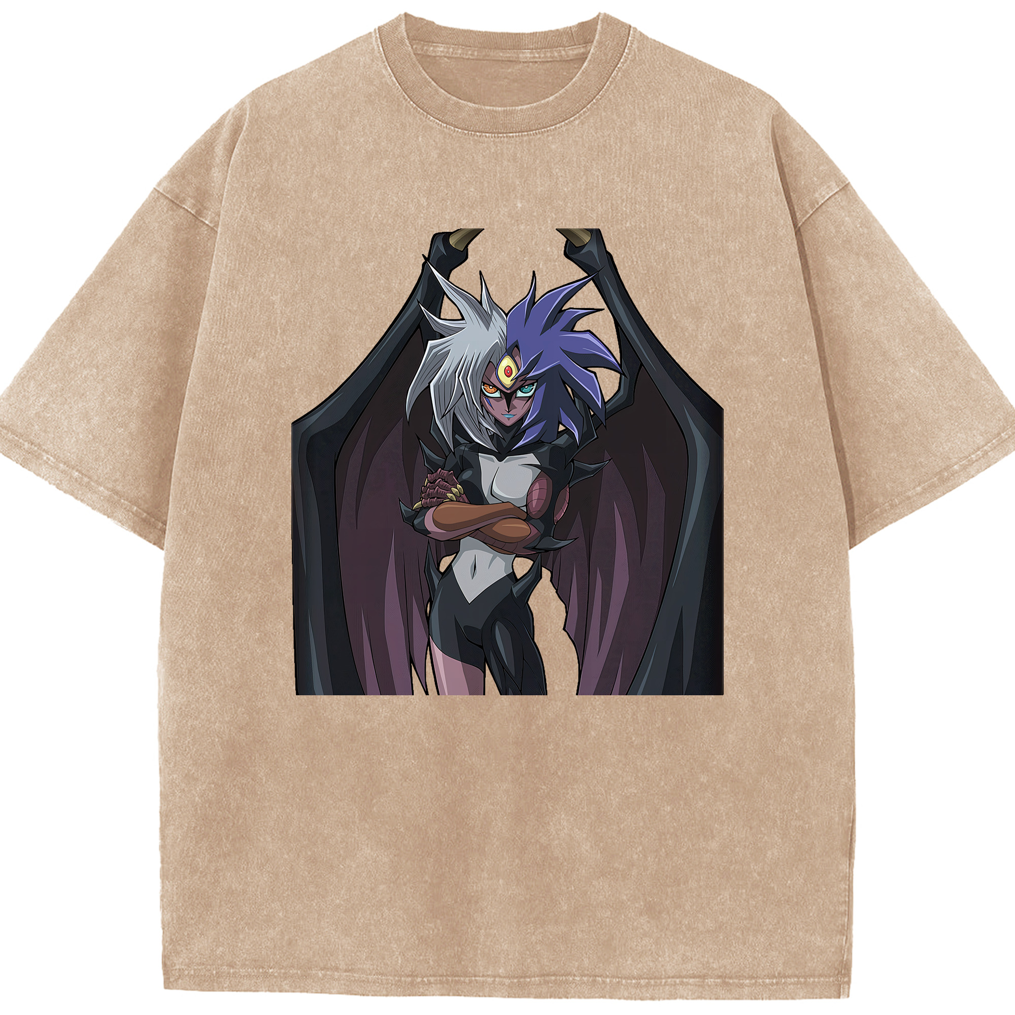 （画像用） 遊☆戯☆王 Yu-Gi-Oh! 綿100% ヴィンテージ風 半袖Tシャツ（フロントプリント）