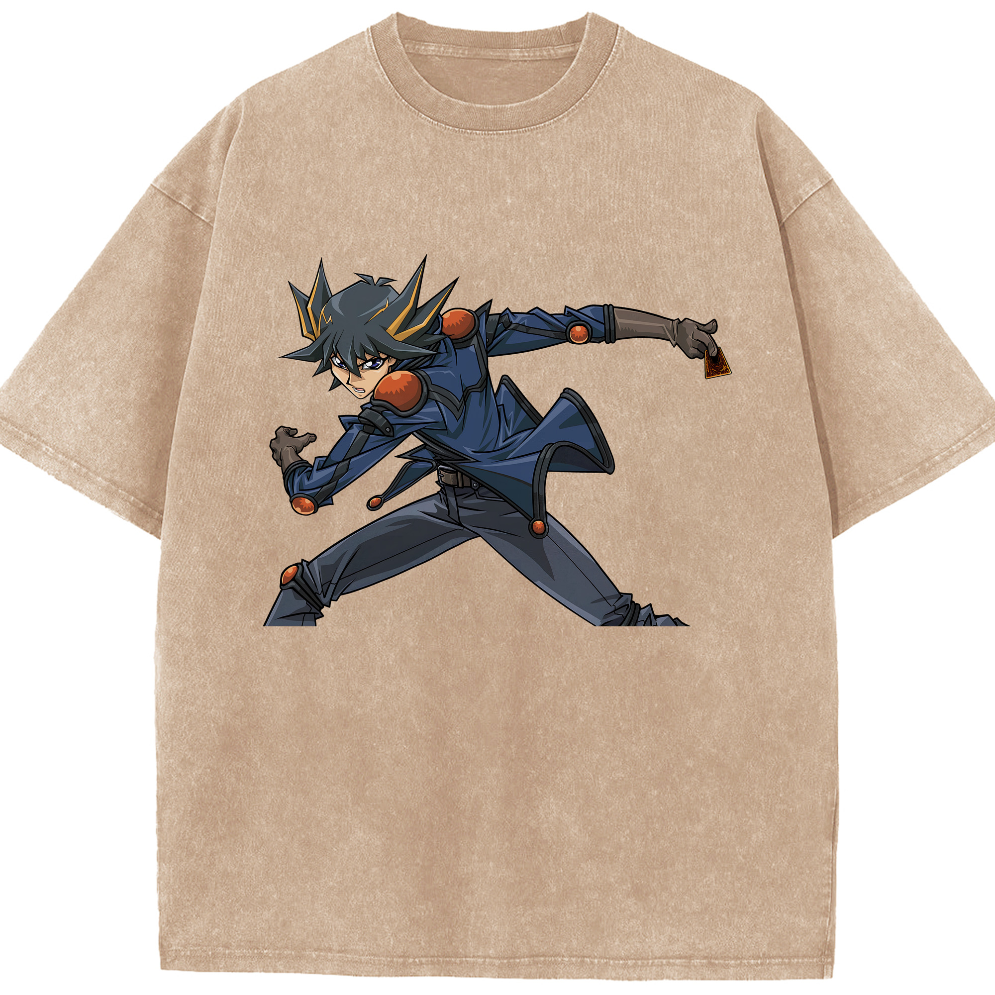 （画像用） 遊☆戯☆王 Yu-Gi-Oh! 綿100% ヴィンテージ風 半袖Tシャツ（フロントプリント）