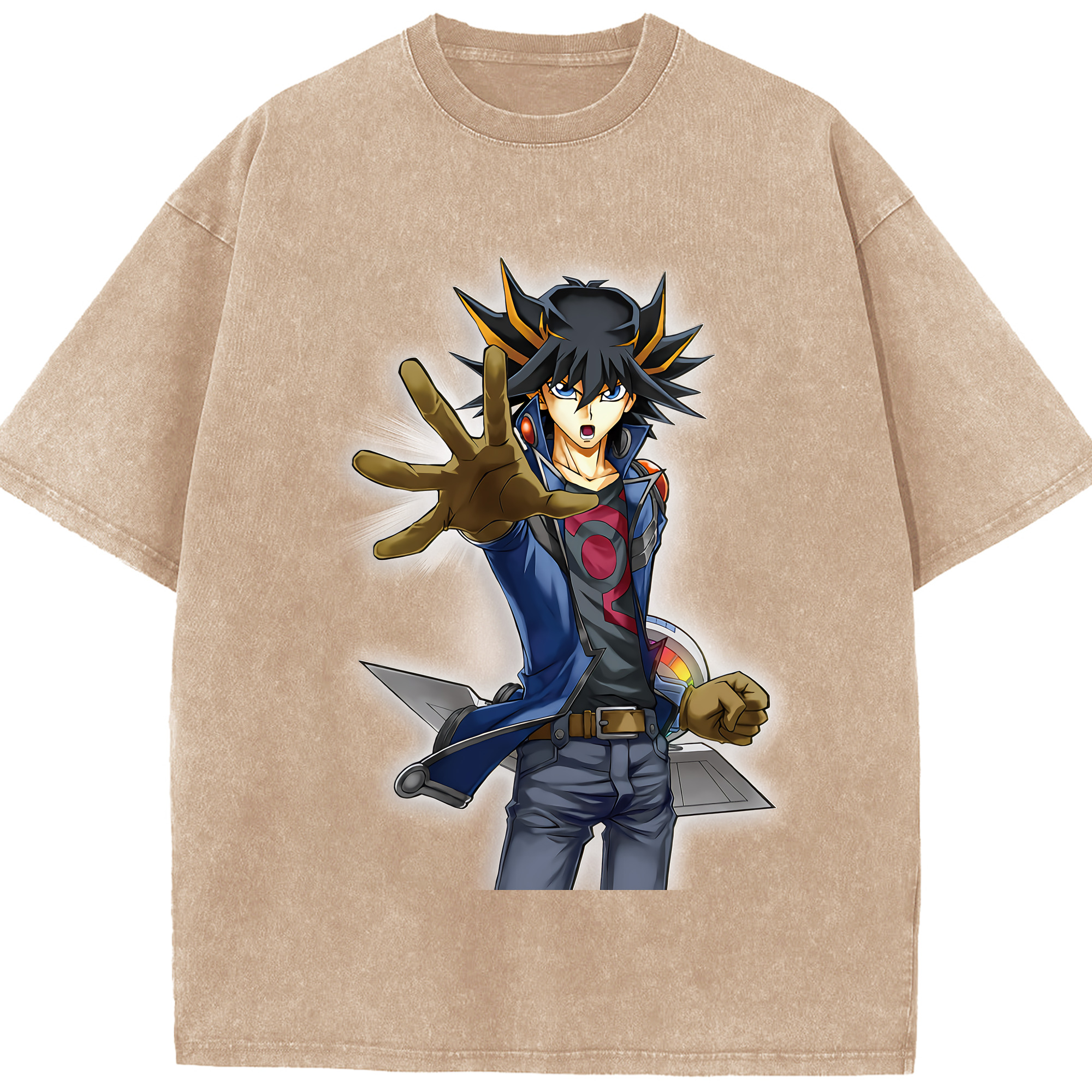 （画像用） 遊☆戯☆王 Yu-Gi-Oh! 綿100% ヴィンテージ風 半袖Tシャツ（フロントプリント）