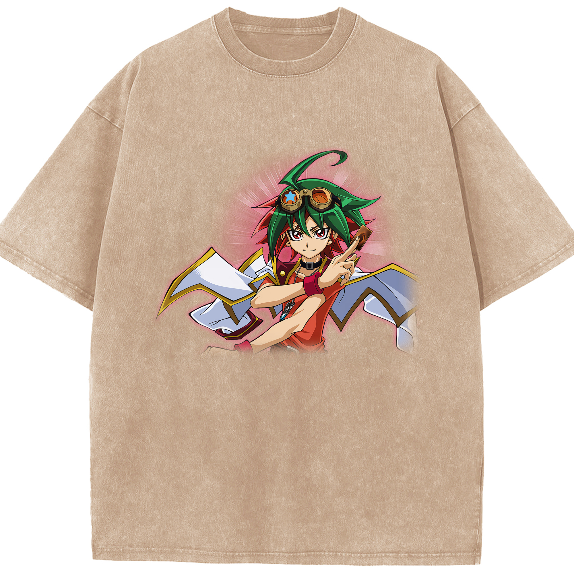 （画像用） 遊☆戯☆王 Yu-Gi-Oh! 綿100% ヴィンテージ風 半袖Tシャツ（フロントプリント）