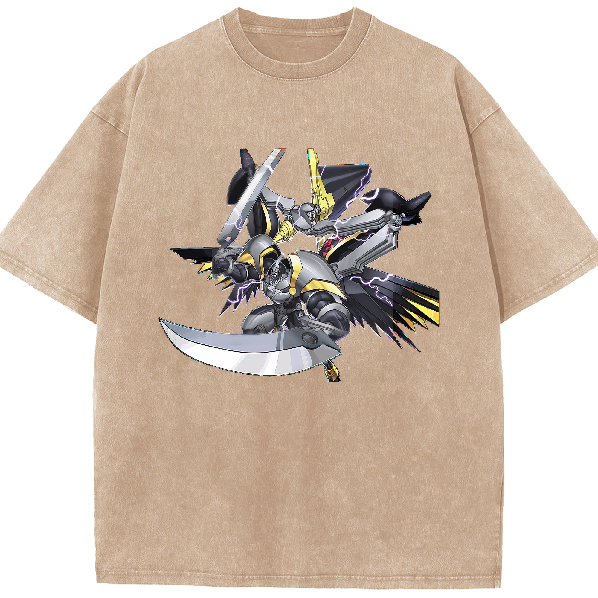 （画像用） 遊☆戯☆王 Yu-Gi-Oh! 綿100% ヴィンテージ風 半袖Tシャツ（フロントプリント）