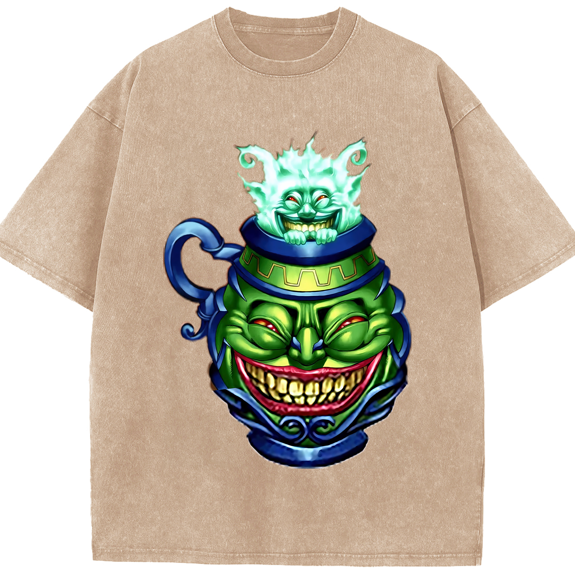（画像用） 遊☆戯☆王 Yu-Gi-Oh! 綿100% ヴィンテージ風 半袖Tシャツ（フロントプリント）