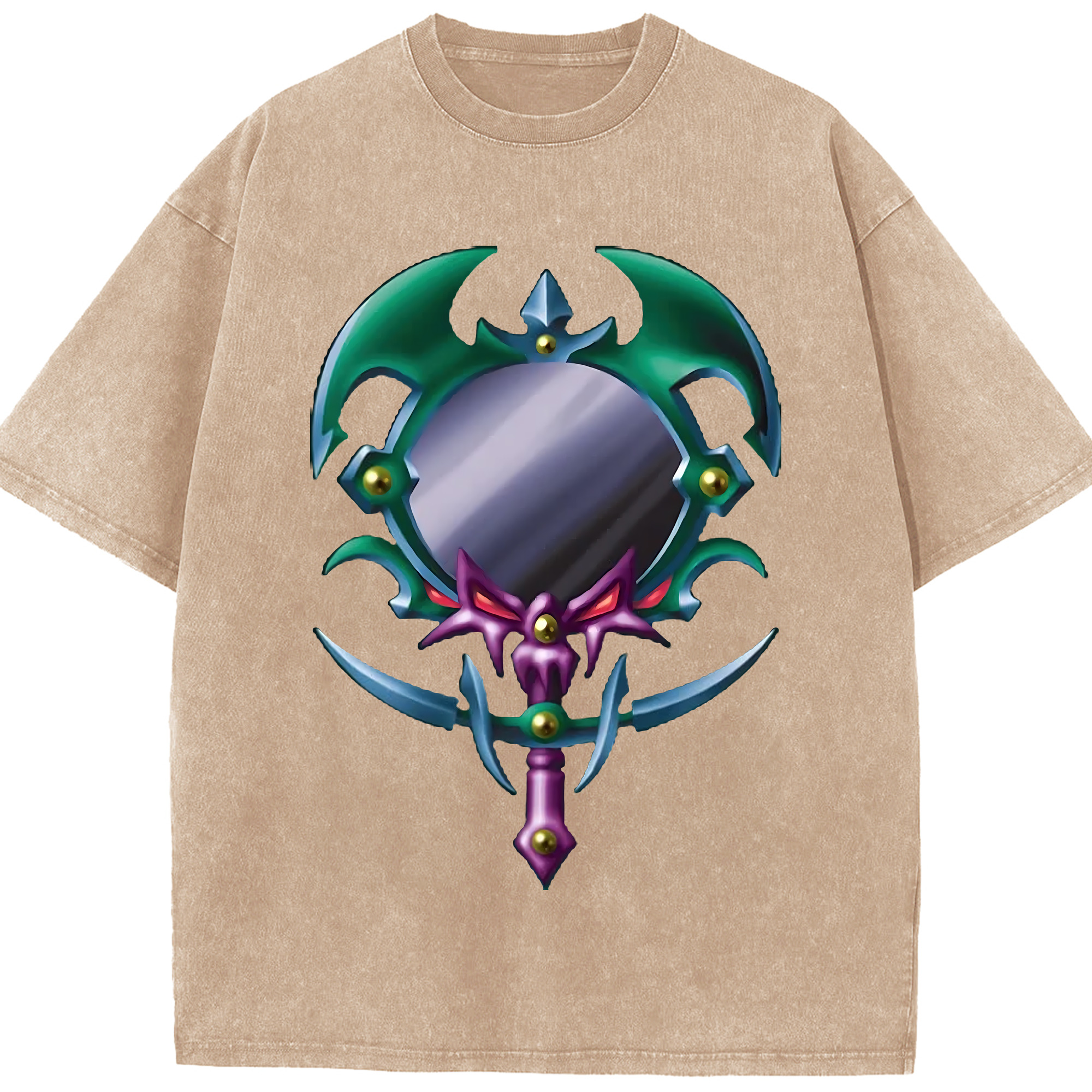 （画像用） 遊☆戯☆王 Yu-Gi-Oh! 綿100% ヴィンテージ風 半袖Tシャツ（フロントプリント）