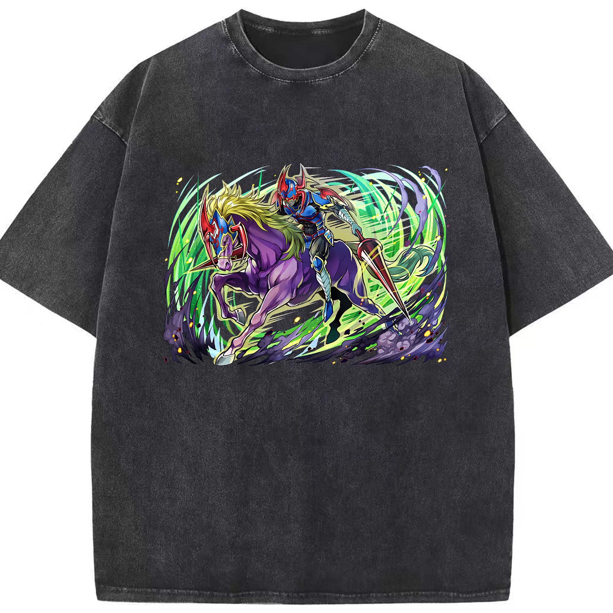 （画像用） 遊☆戯☆王 Yu-Gi-Oh! 綿100% ヴィンテージ風 半袖Tシャツ（フロントプリント）