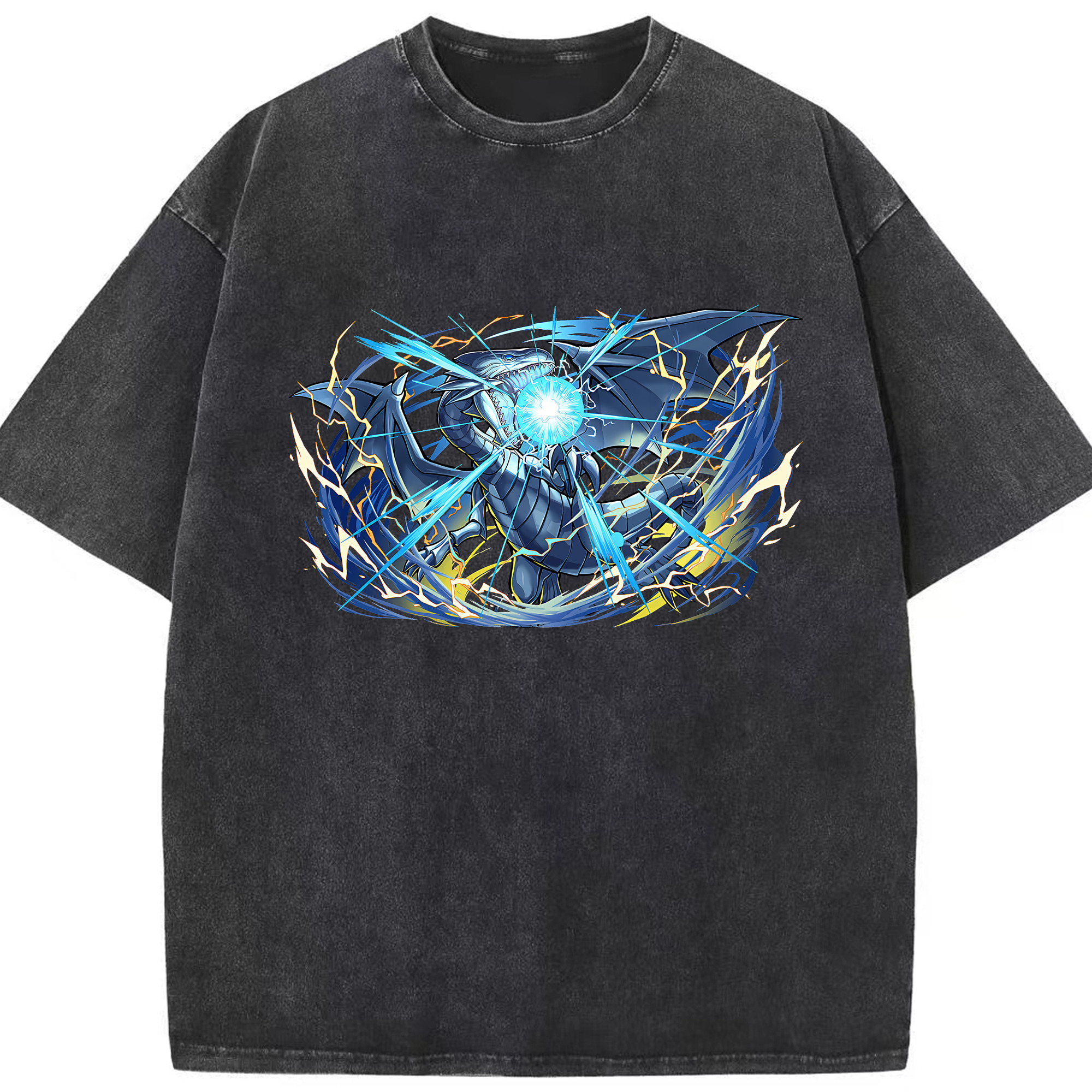 （画像用） 遊☆戯☆王 Yu-Gi-Oh! 綿100% ヴィンテージ風 半袖Tシャツ（フロントプリント）
