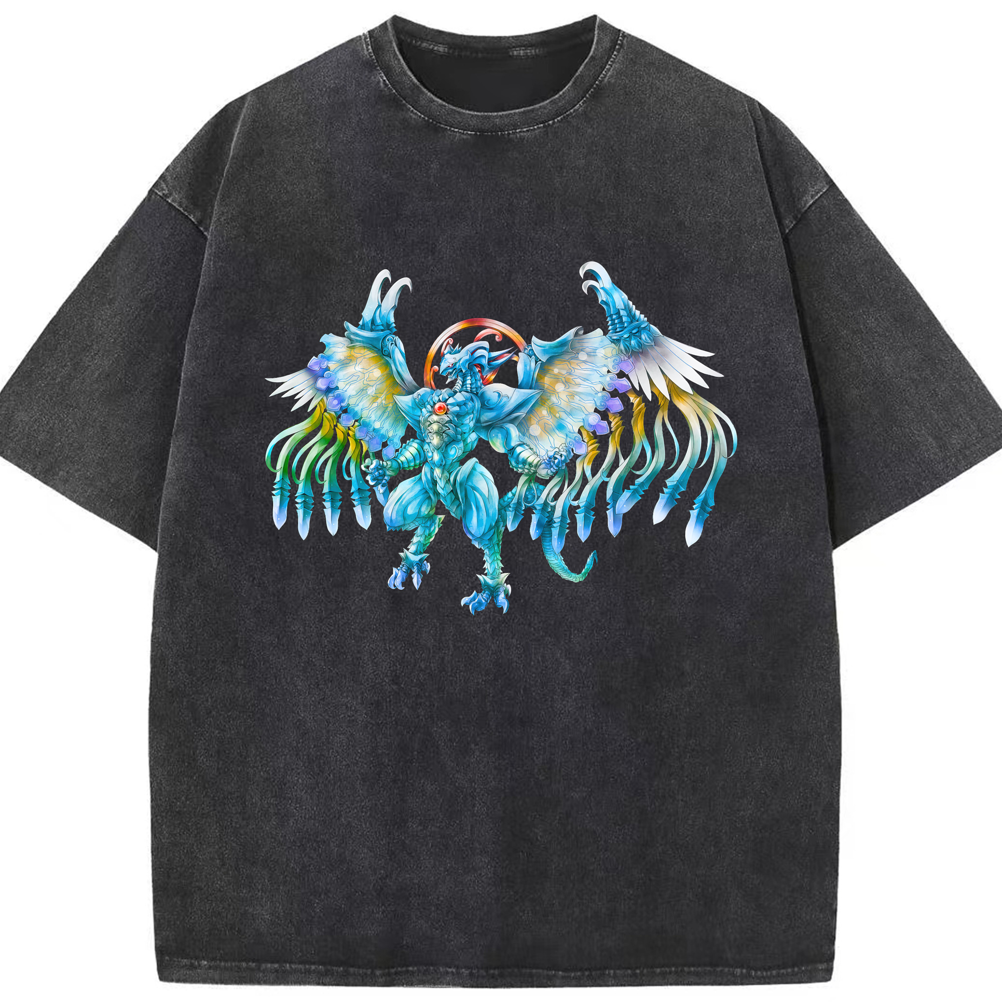 （画像用） 遊☆戯☆王 Yu-Gi-Oh! 綿100% ヴィンテージ風 半袖Tシャツ（フロントプリント）