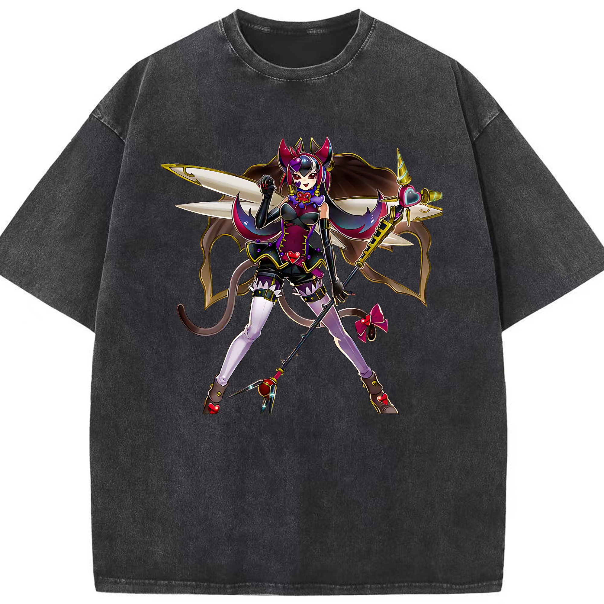 （画像用） 遊☆戯☆王 Yu-Gi-Oh! 綿100% ヴィンテージ風 半袖Tシャツ（フロントプリント）