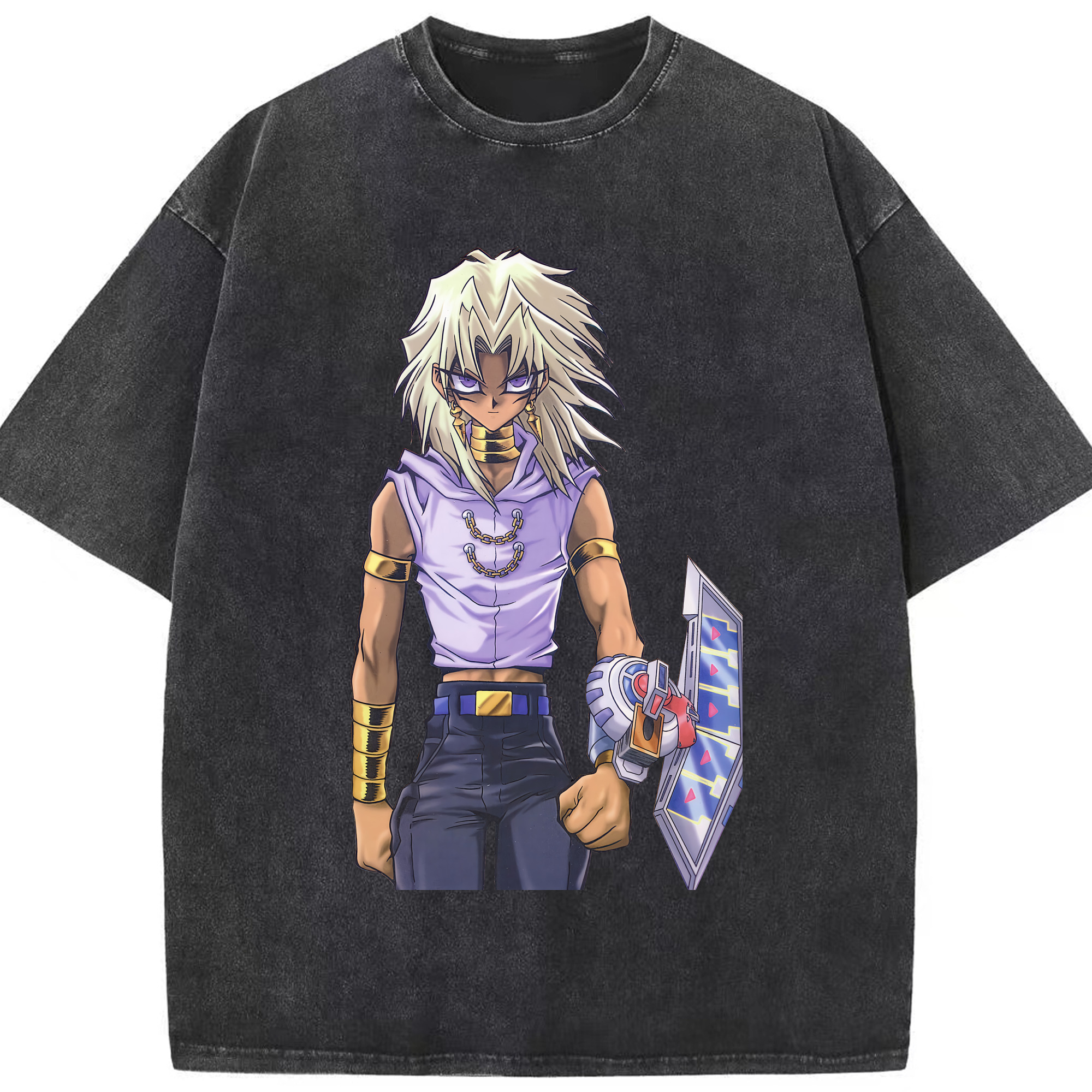 （画像用） 遊☆戯☆王 Yu-Gi-Oh! 綿100% ヴィンテージ風 半袖Tシャツ（フロントプリント）
