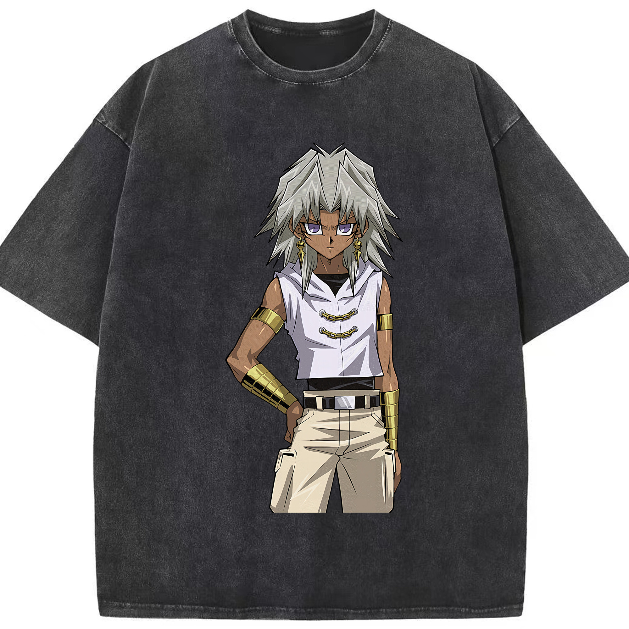 （画像用） 遊☆戯☆王 Yu-Gi-Oh! 綿100% ヴィンテージ風 半袖Tシャツ（フロントプリント）