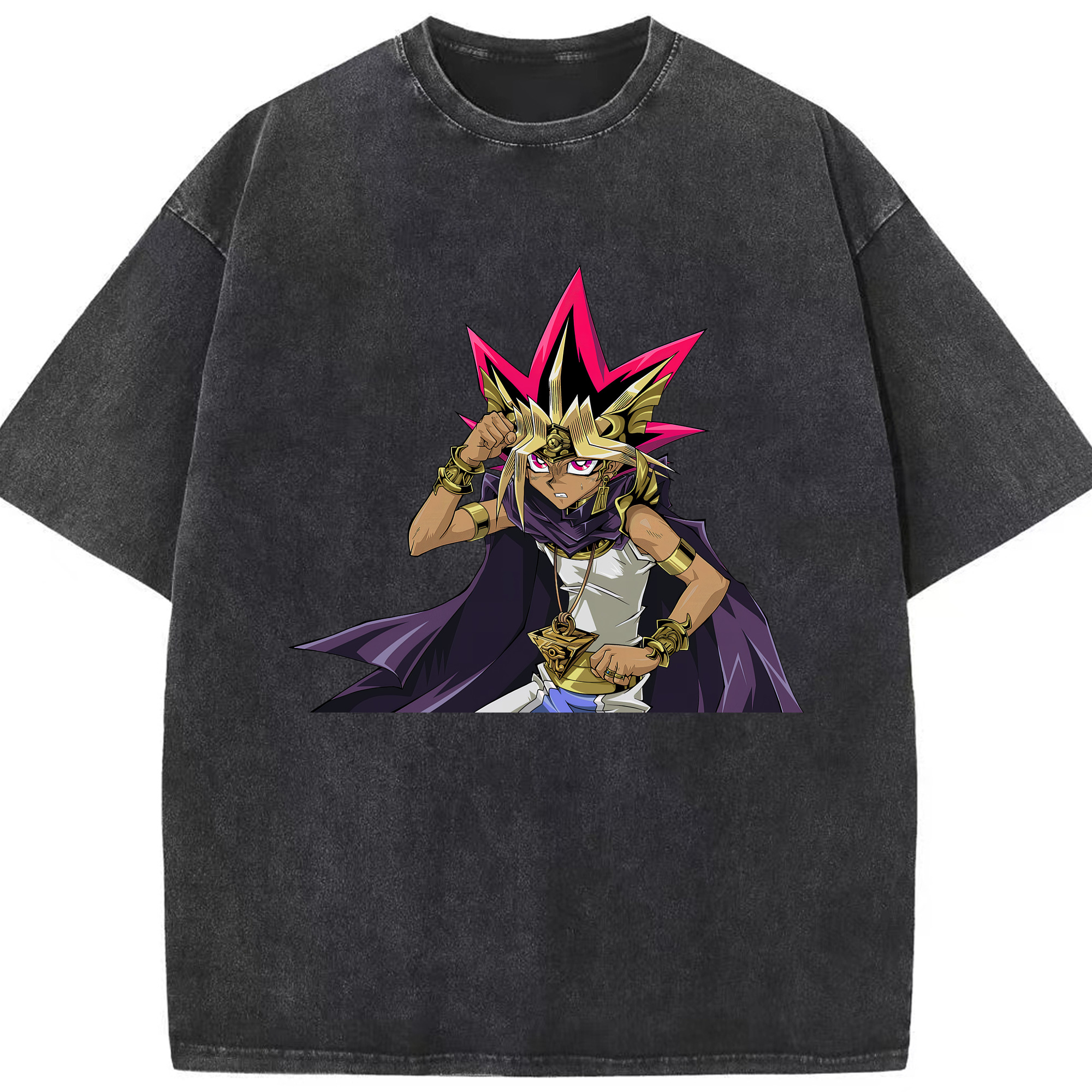 （画像用） 遊☆戯☆王 Yu-Gi-Oh! 綿100% ヴィンテージ風 半袖Tシャツ（フロントプリント）