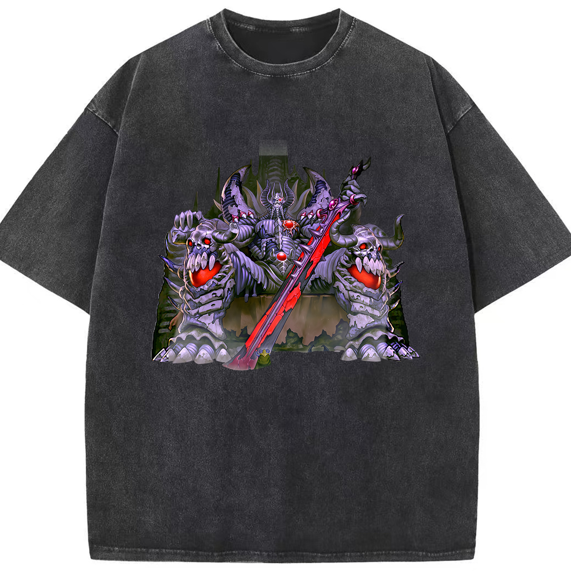 （画像用） 遊☆戯☆王 Yu-Gi-Oh! 綿100% ヴィンテージ風 半袖Tシャツ（フロントプリント）