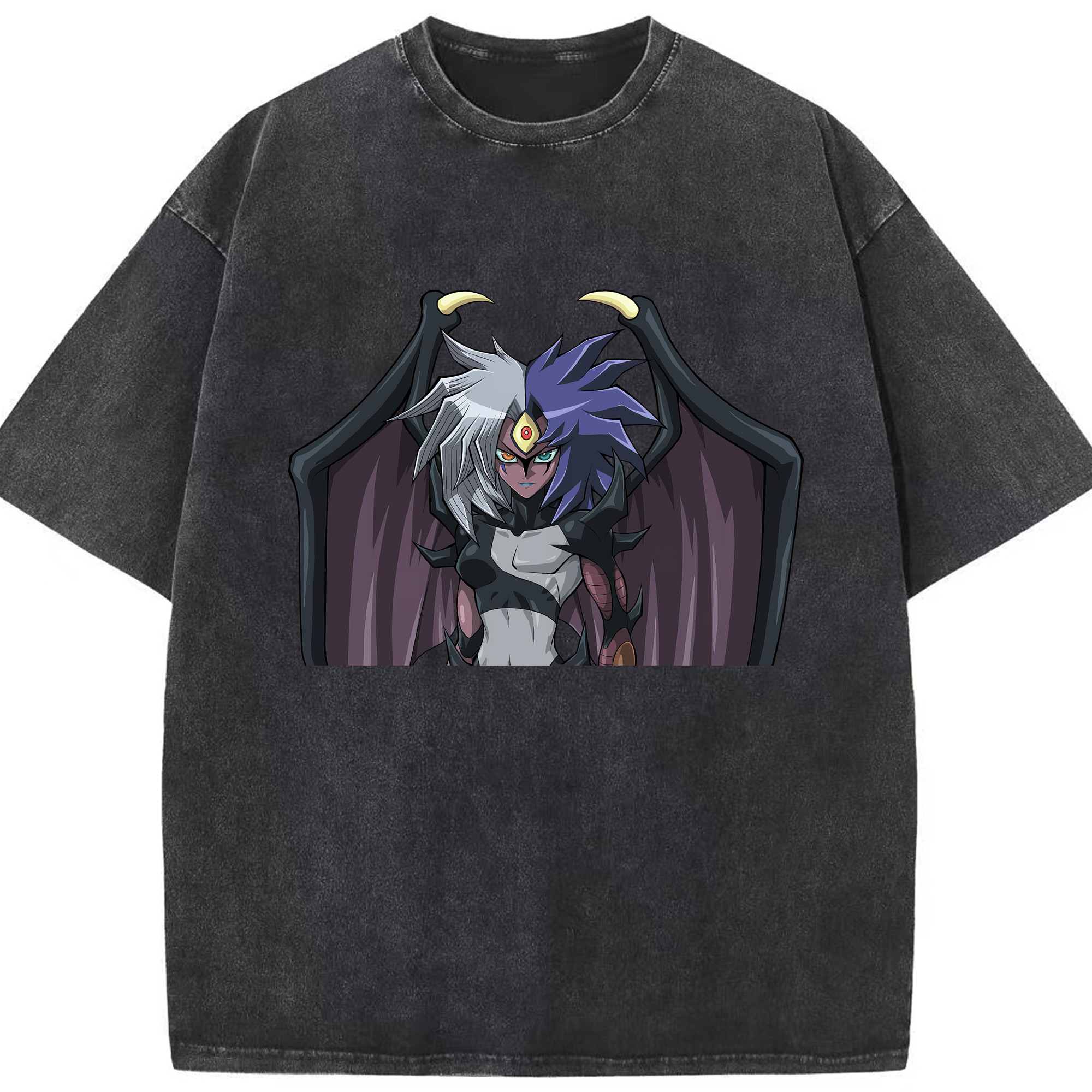 （画像用） 遊☆戯☆王 Yu-Gi-Oh! 綿100% ヴィンテージ風 半袖Tシャツ（フロントプリント）