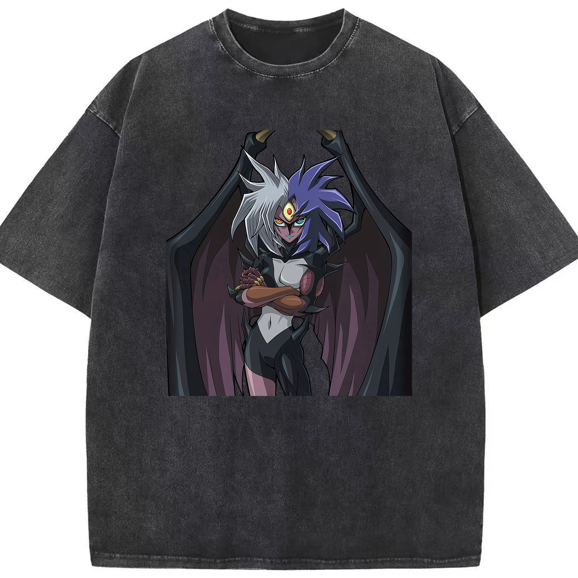 （画像用） 遊☆戯☆王 Yu-Gi-Oh! 綿100% ヴィンテージ風 半袖Tシャツ（フロントプリント）