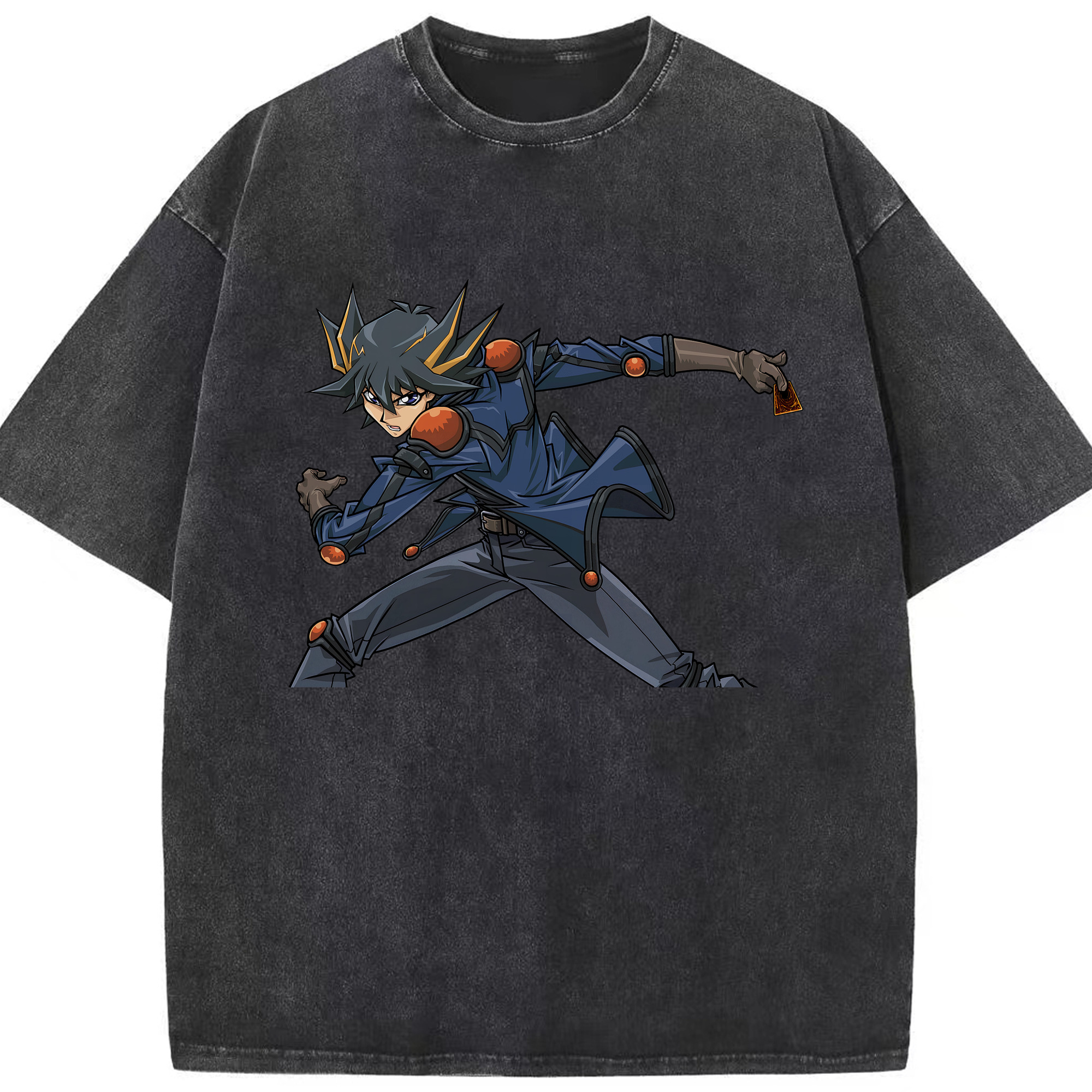 （画像用） 遊☆戯☆王 Yu-Gi-Oh! 綿100% ヴィンテージ風 半袖Tシャツ（フロントプリント）