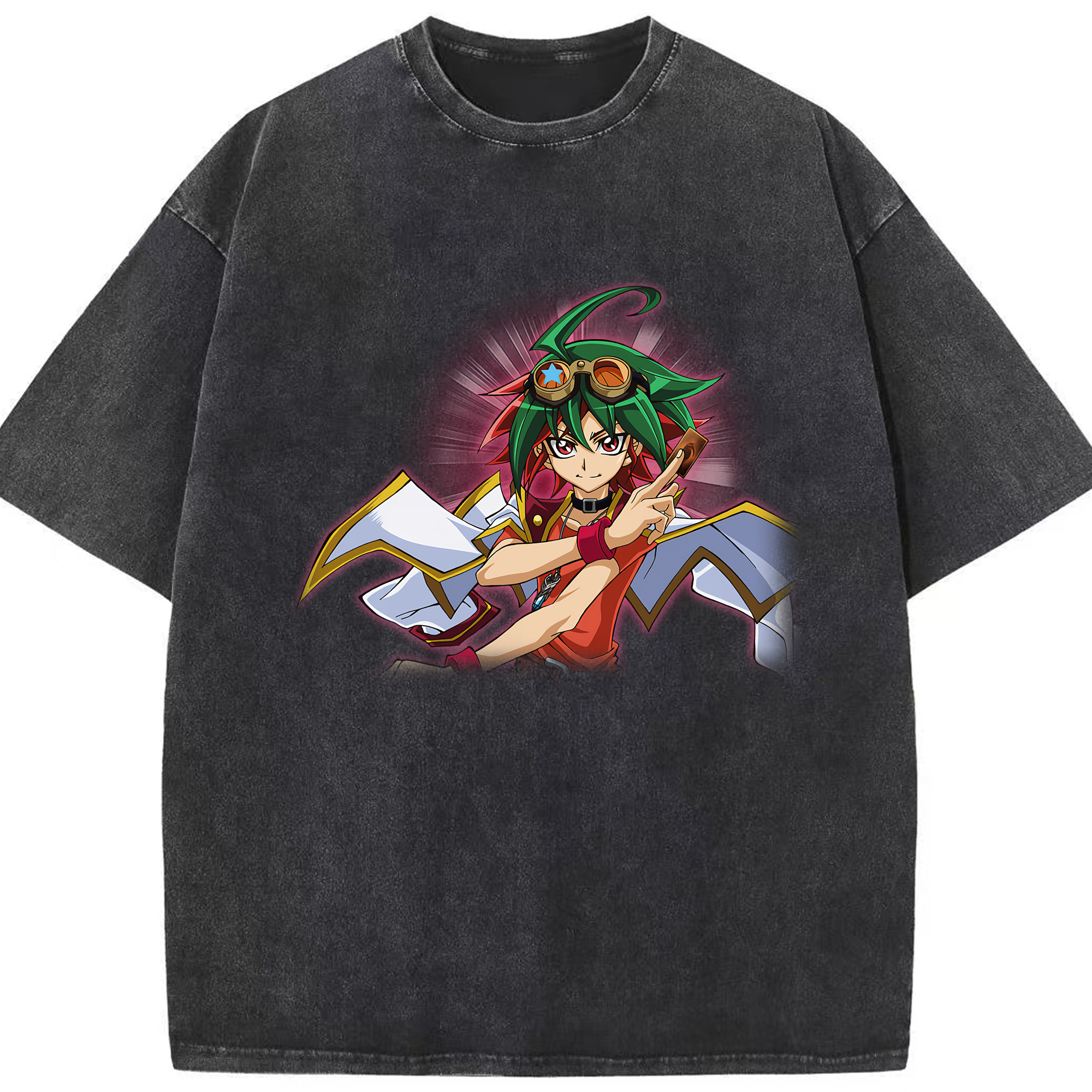 （画像用） 遊☆戯☆王 Yu-Gi-Oh! 綿100% ヴィンテージ風 半袖Tシャツ（フロントプリント）