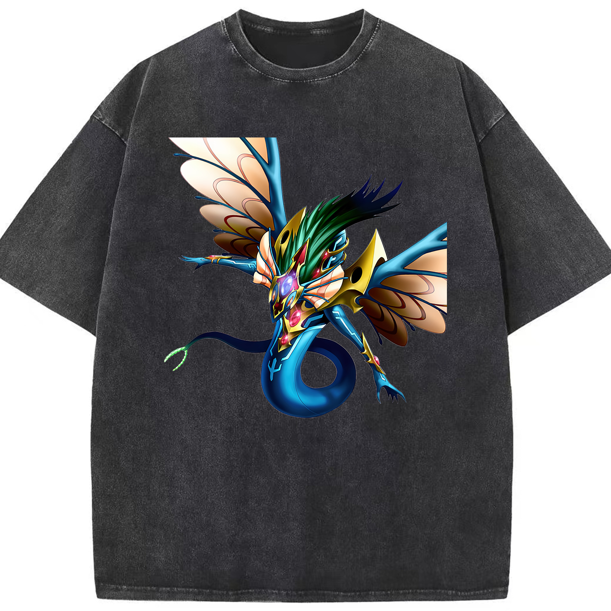（画像用） 遊☆戯☆王 Yu-Gi-Oh! 綿100% ヴィンテージ風 半袖Tシャツ（フロントプリント）