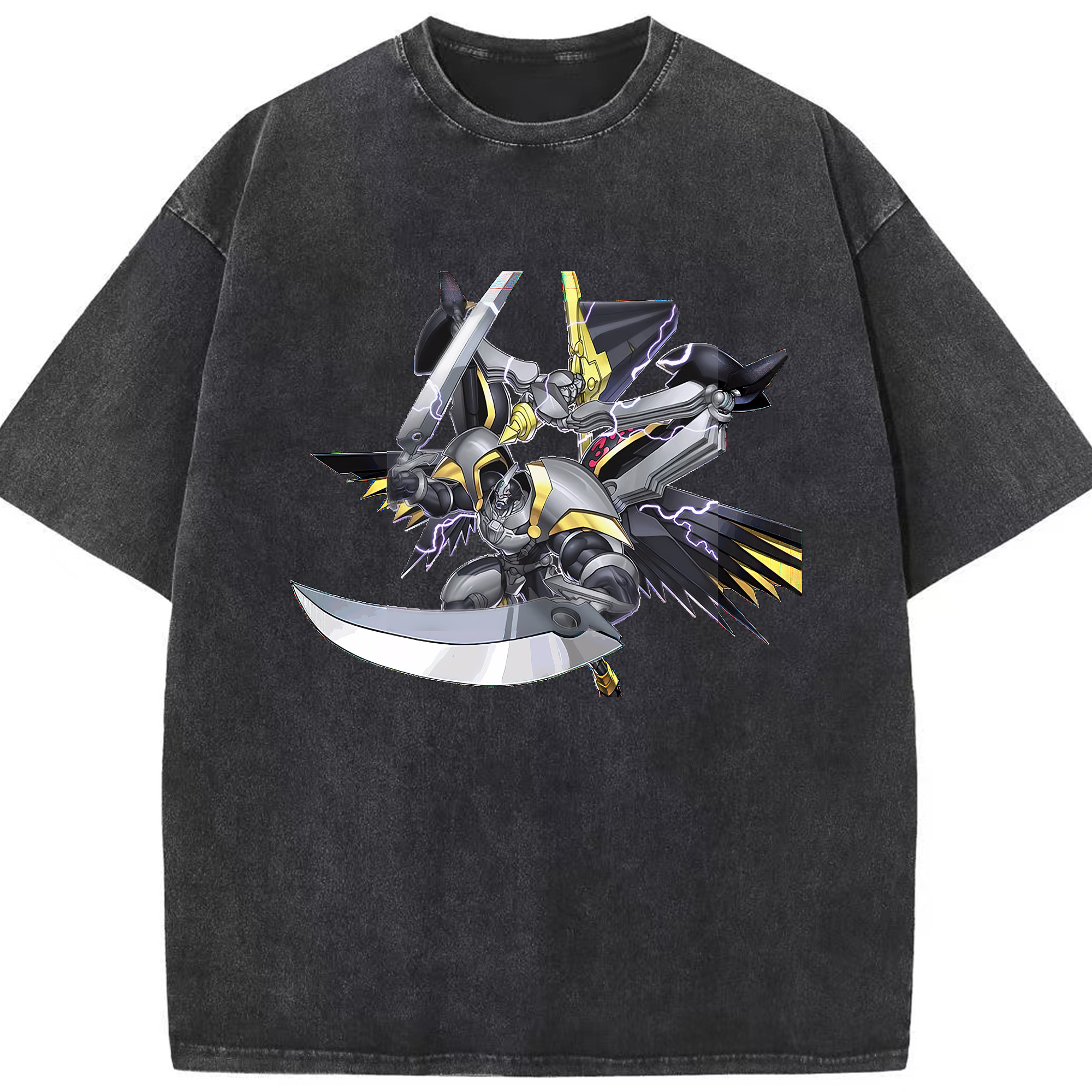 （画像用） 遊☆戯☆王 Yu-Gi-Oh! 綿100% ヴィンテージ風 半袖Tシャツ（フロントプリント）