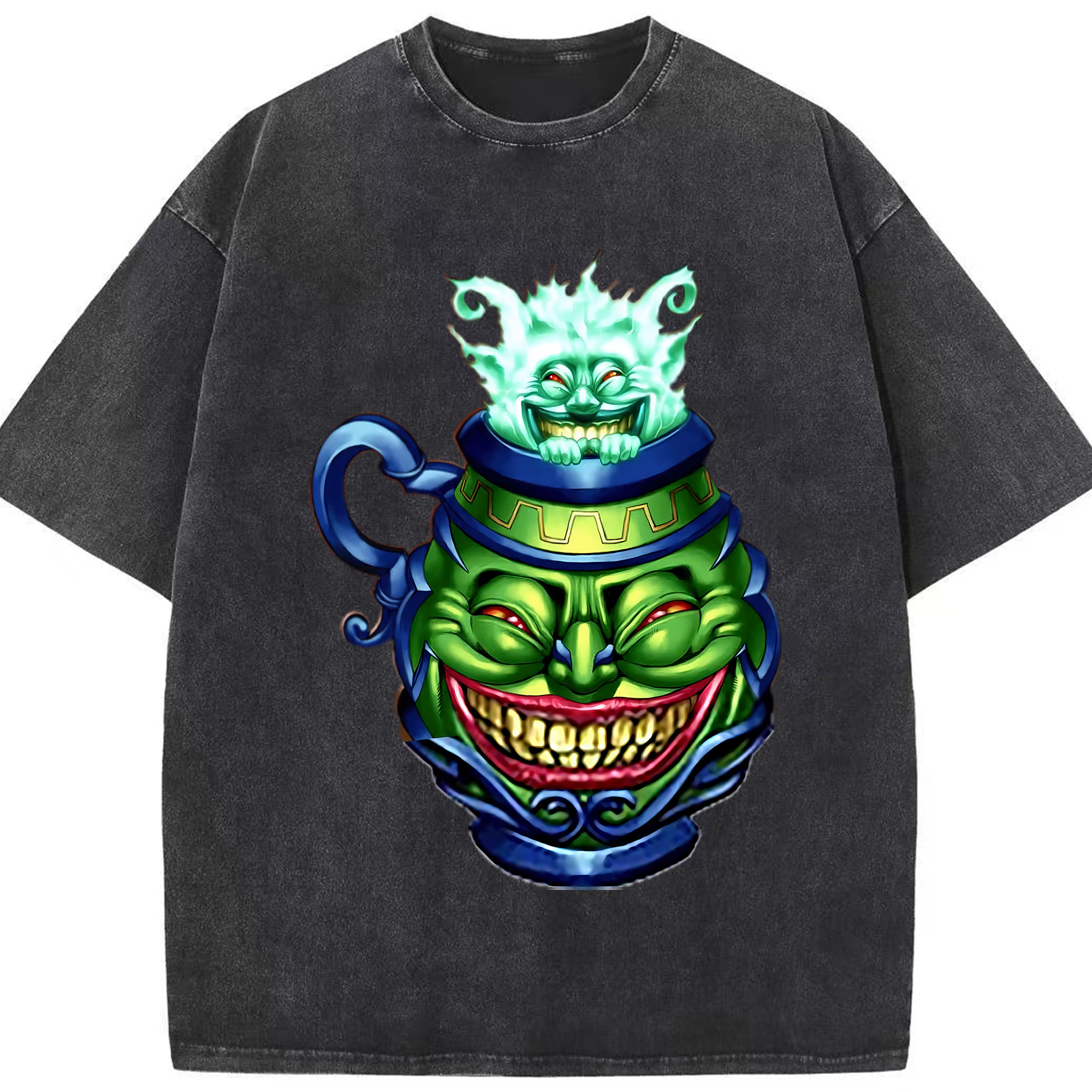 （画像用） 遊☆戯☆王 Yu-Gi-Oh! 綿100% ヴィンテージ風 半袖Tシャツ（フロントプリント）