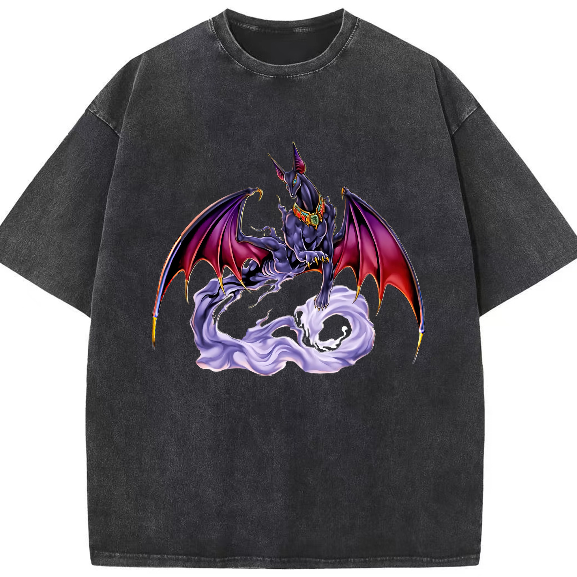 （画像用） 遊☆戯☆王 Yu-Gi-Oh! 綿100% ヴィンテージ風 半袖Tシャツ（フロントプリント）