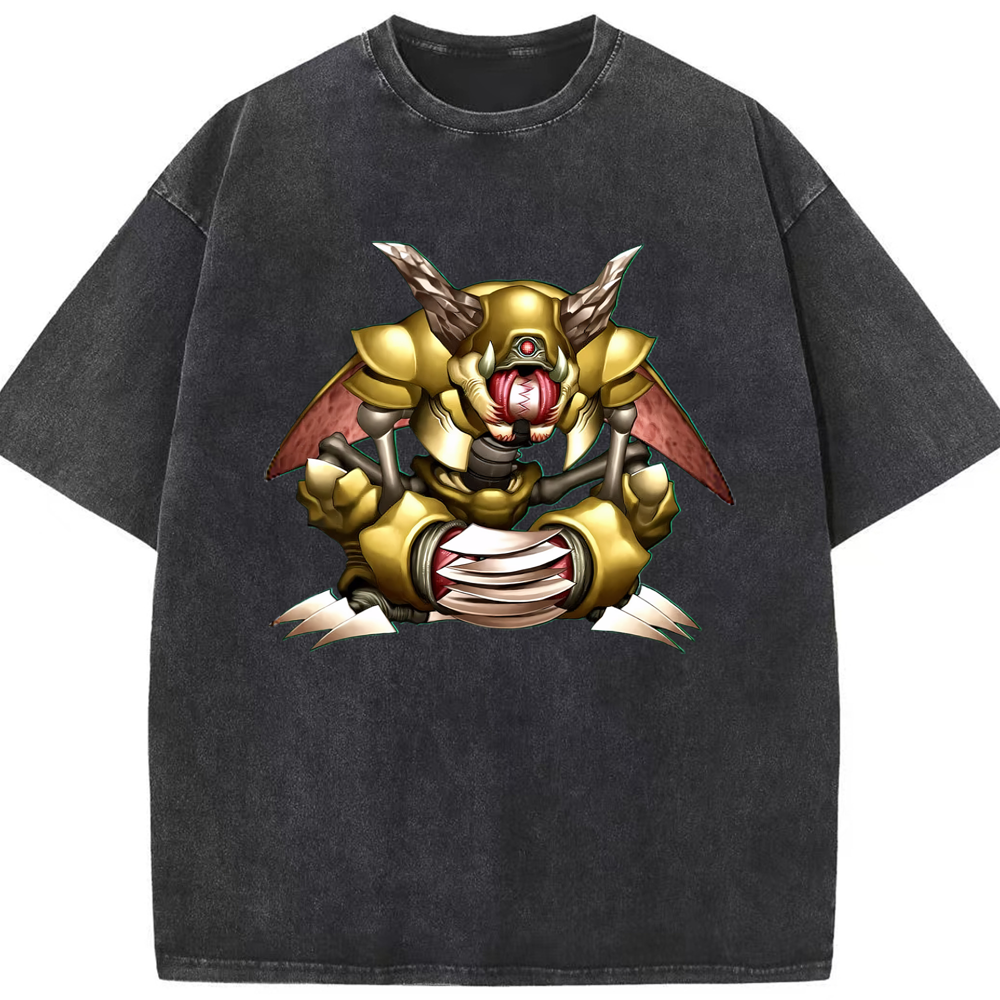 （画像用） 遊☆戯☆王 Yu-Gi-Oh! 綿100% ヴィンテージ風 半袖Tシャツ（フロントプリント）