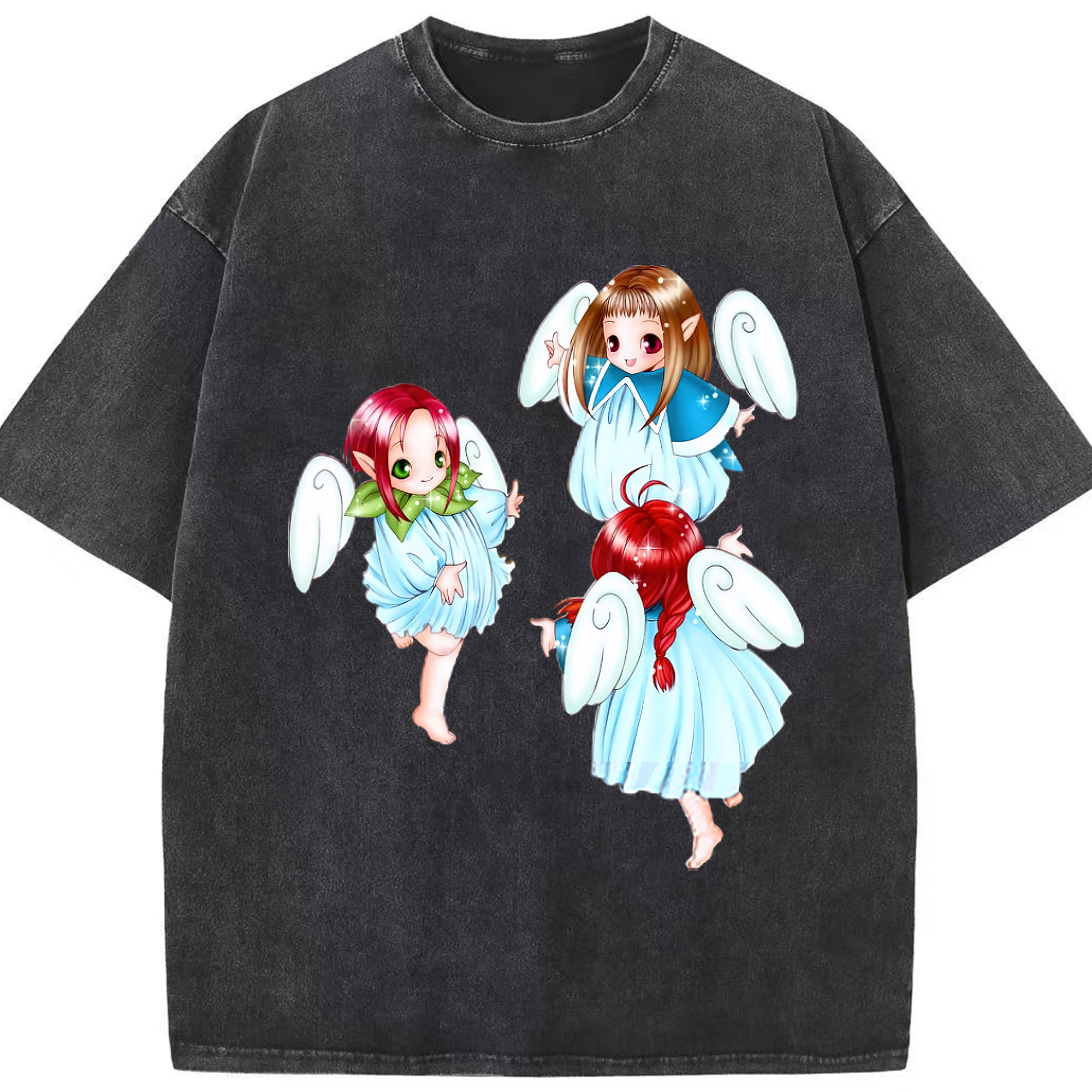 （画像用） 遊☆戯☆王 Yu-Gi-Oh! 綿100% ヴィンテージ風 半袖Tシャツ（フロントプリント）