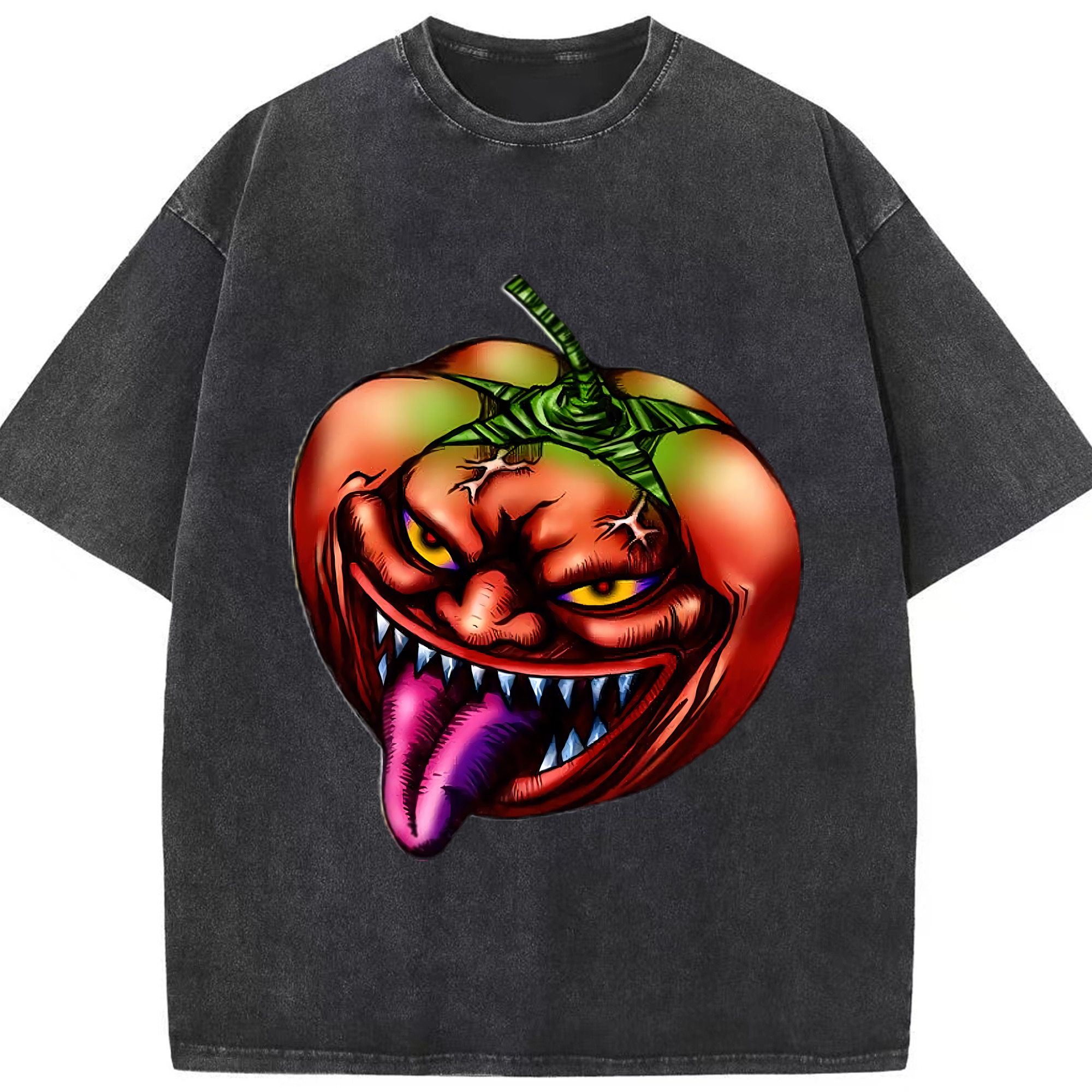 （画像用） 遊☆戯☆王 Yu-Gi-Oh! 綿100% ヴィンテージ風 半袖Tシャツ（フロントプリント）
