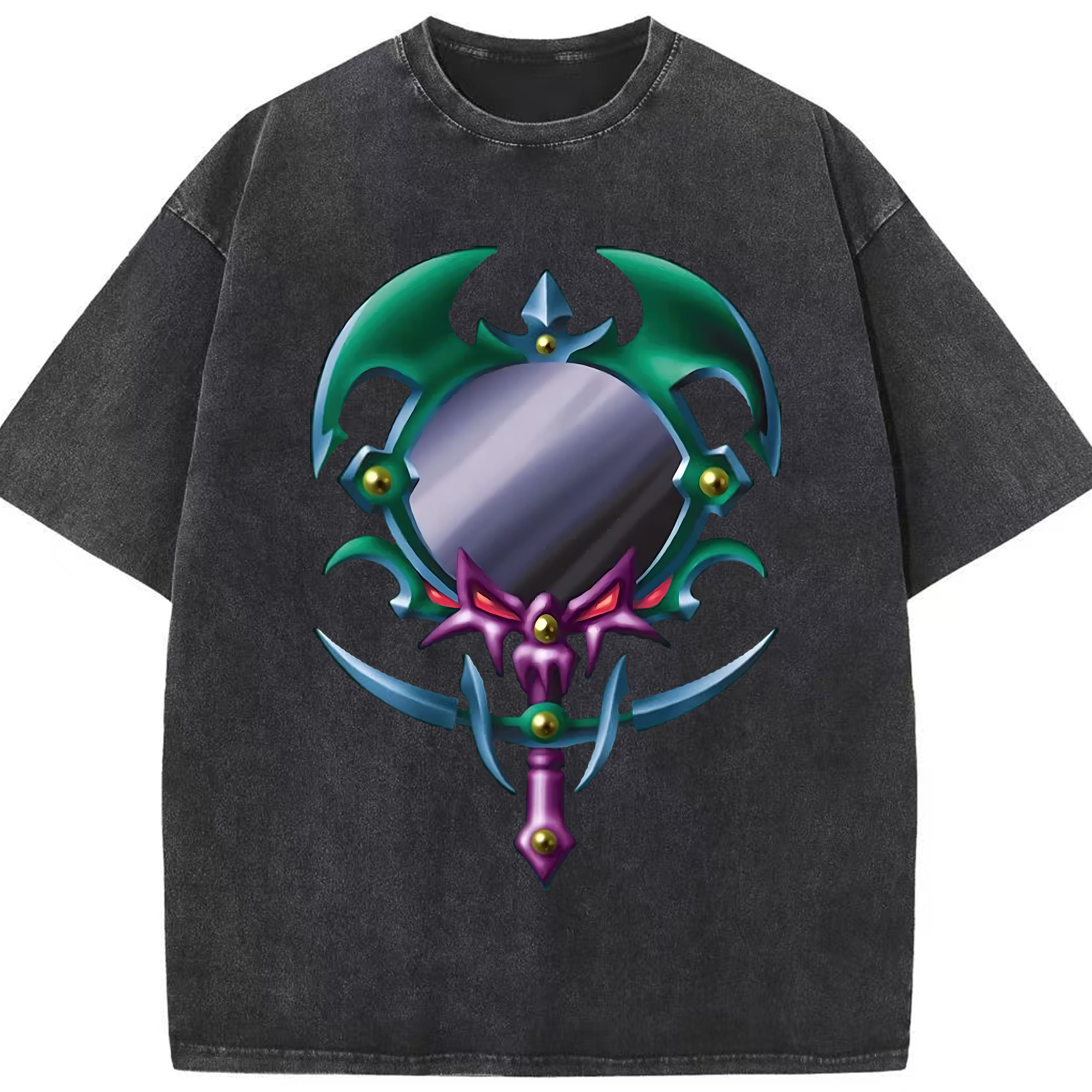 （画像用） 遊☆戯☆王 Yu-Gi-Oh! 綿100% ヴィンテージ風 半袖Tシャツ（フロントプリント）