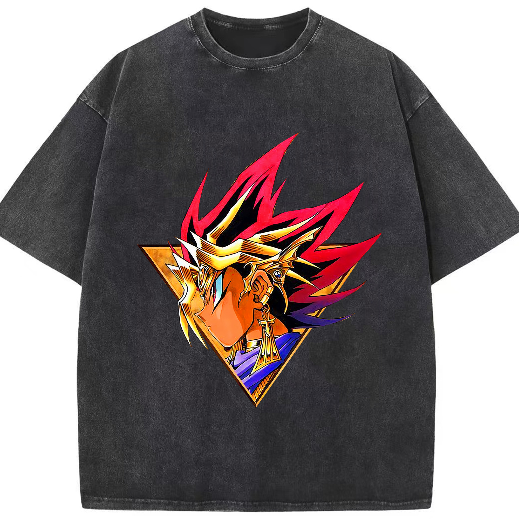 （画像用） 遊☆戯☆王 Yu-Gi-Oh! 綿100% ヴィンテージ風 半袖Tシャツ（フロントプリント）