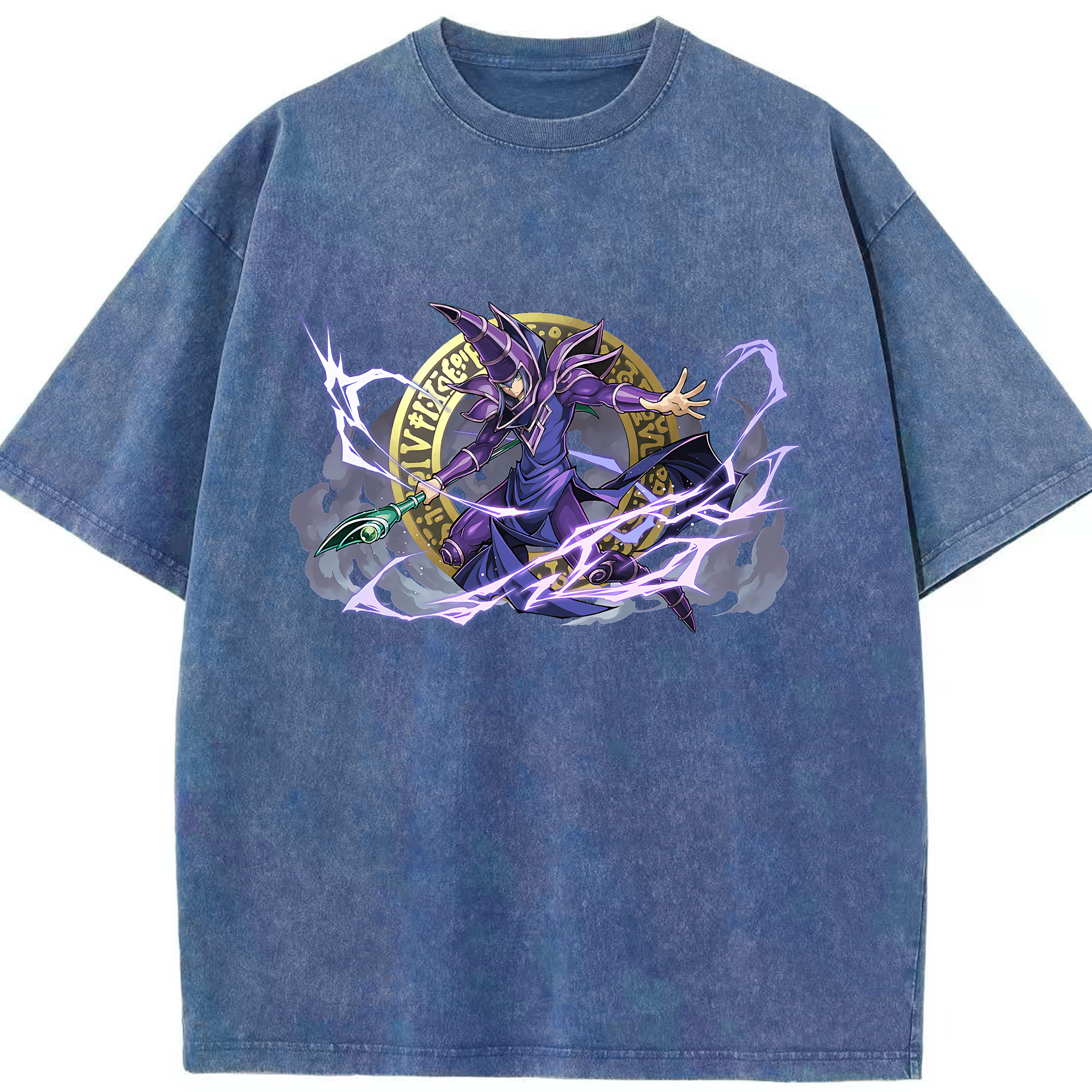 （画像用） 遊☆戯☆王 Yu-Gi-Oh! 綿100% ヴィンテージ風 半袖Tシャツ（フロントプリント）
