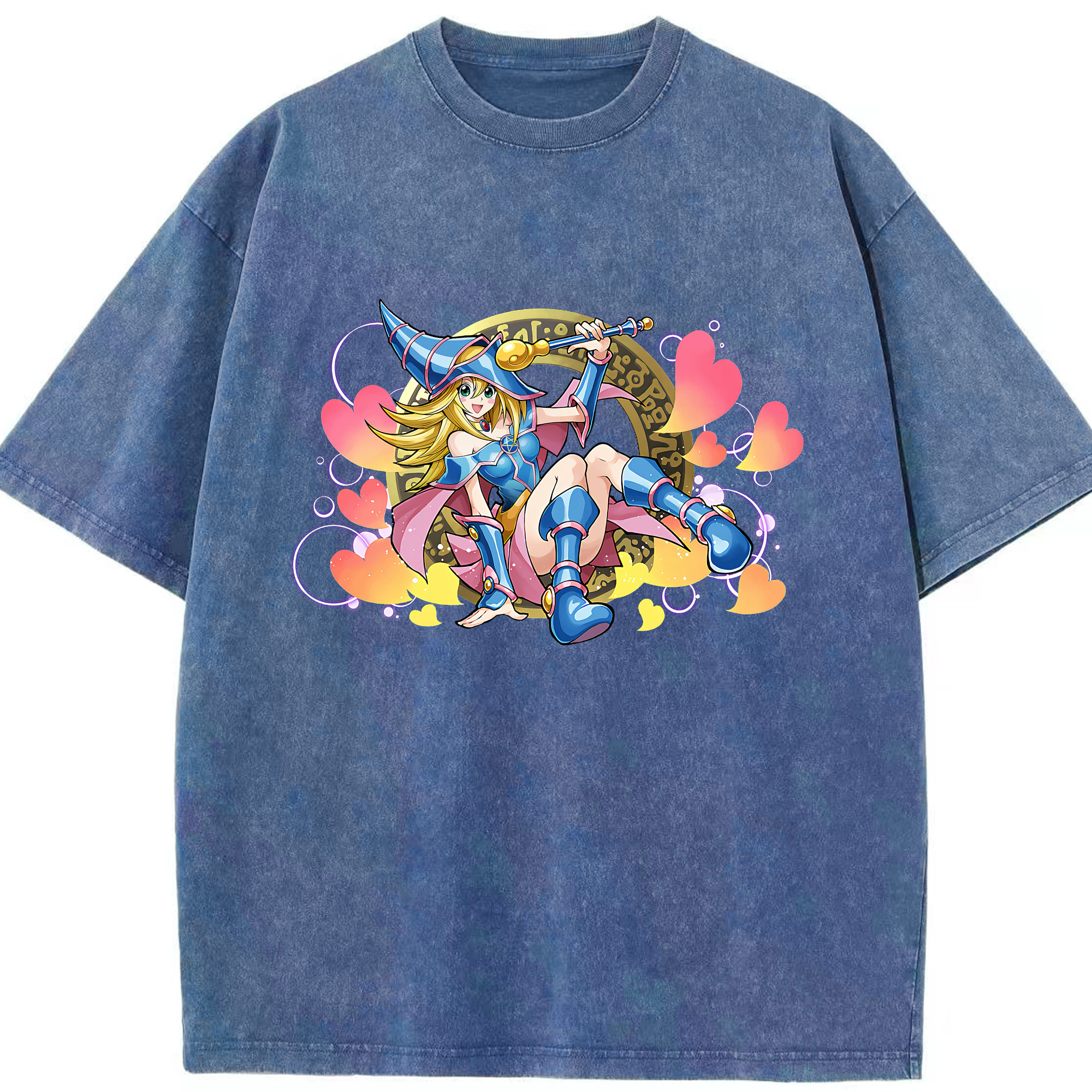 （画像用） 遊☆戯☆王 Yu-Gi-Oh! 綿100% ヴィンテージ風 半袖Tシャツ（フロントプリント）