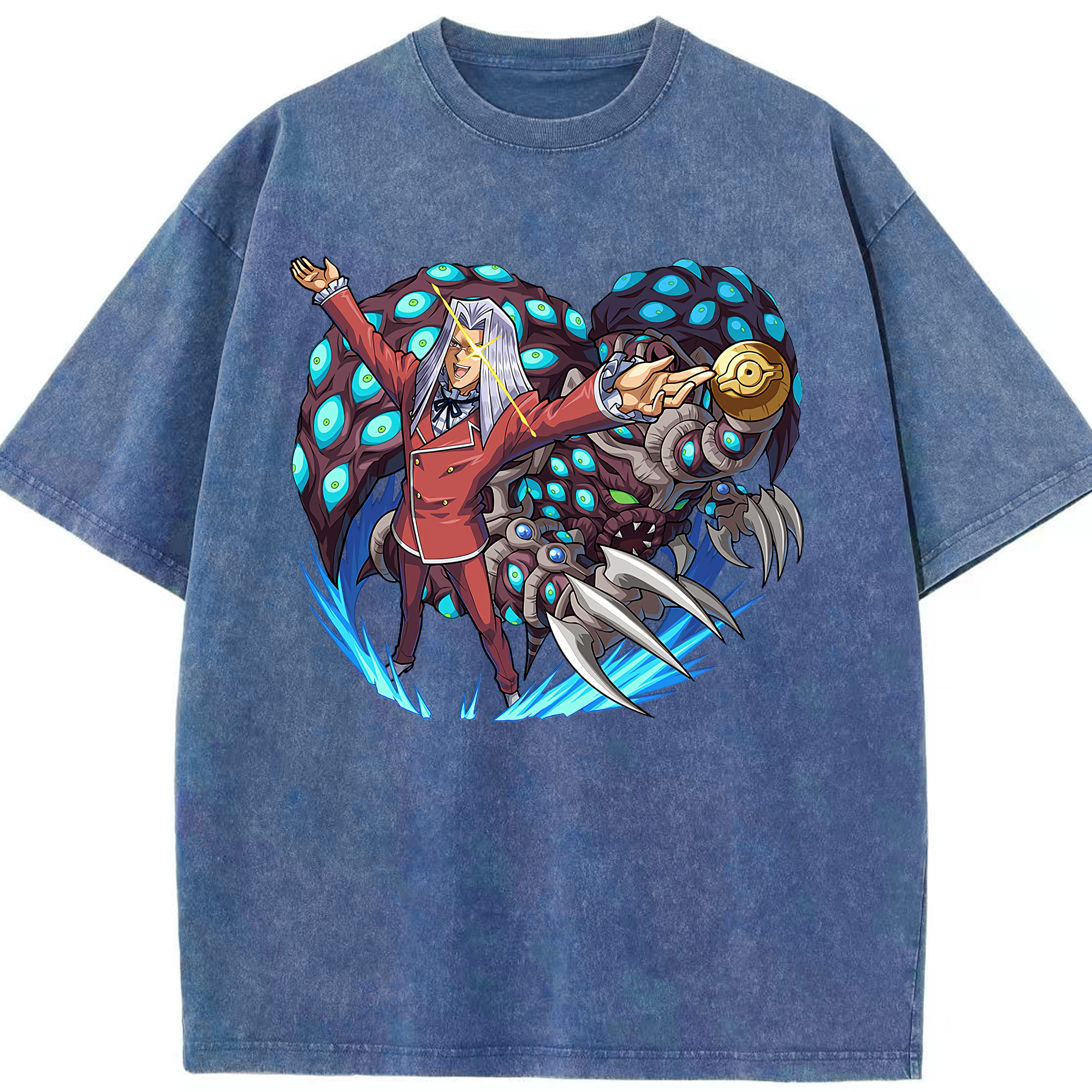 （画像用） 遊☆戯☆王 Yu-Gi-Oh! 綿100% ヴィンテージ風 半袖Tシャツ（フロントプリント）