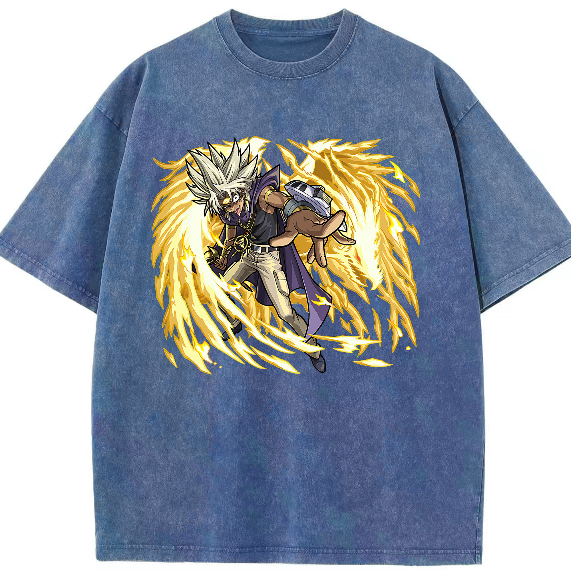 （画像用） 遊☆戯☆王 Yu-Gi-Oh! 綿100% ヴィンテージ風 半袖Tシャツ（フロントプリント）