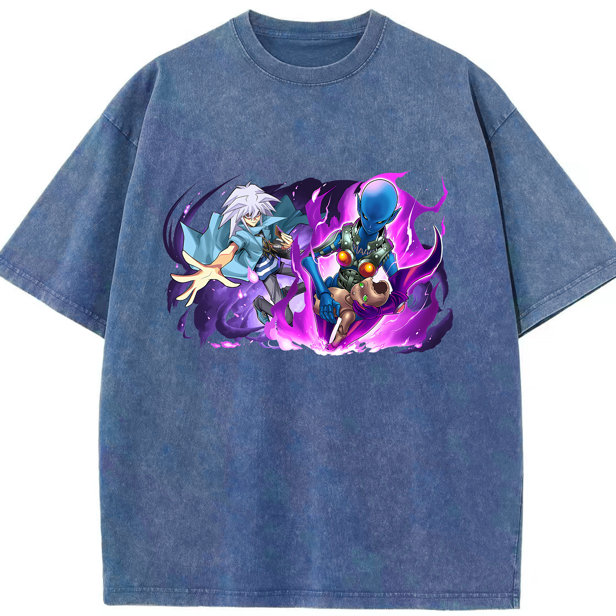 （画像用） 遊☆戯☆王 Yu-Gi-Oh! 綿100% ヴィンテージ風 半袖Tシャツ（フロントプリント）
