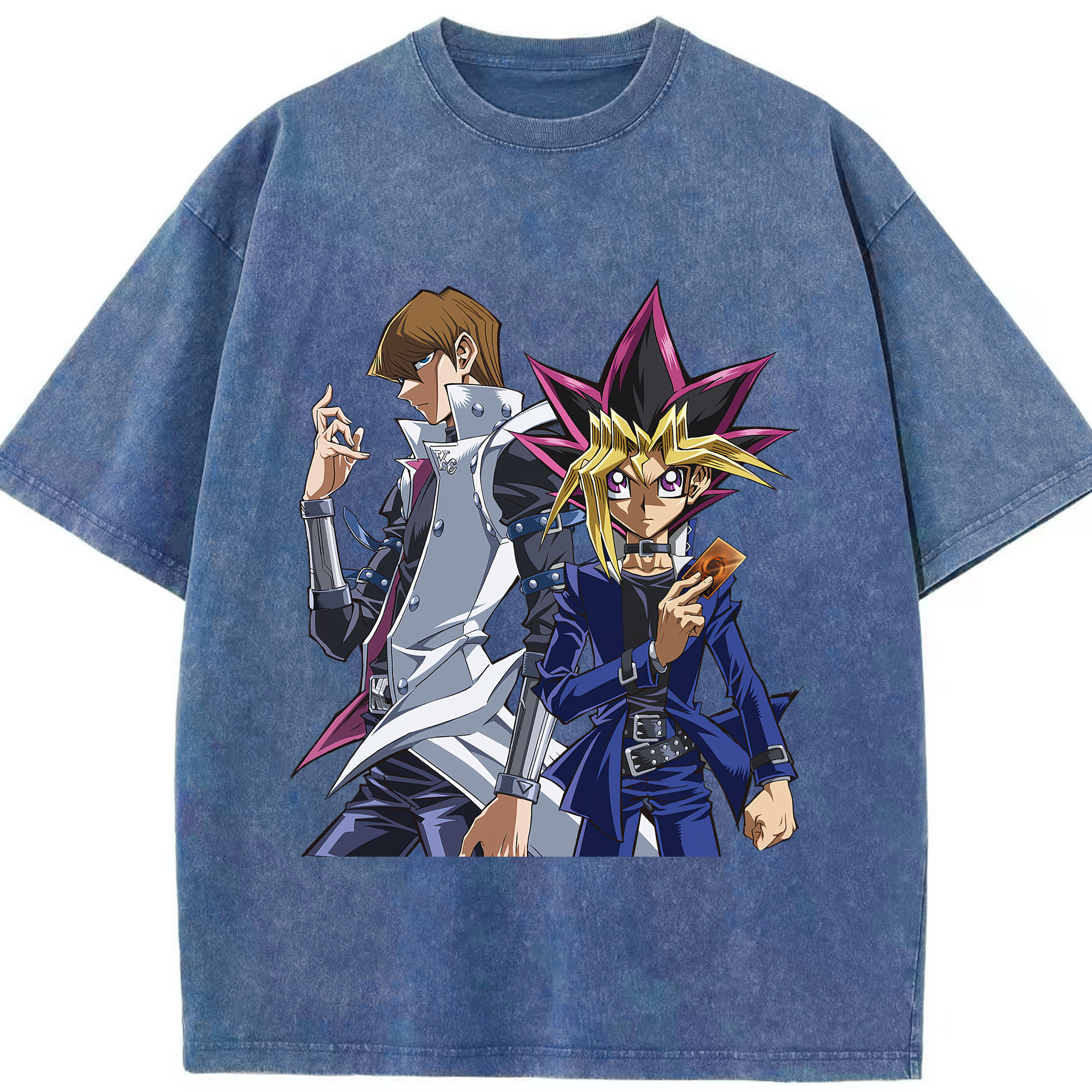 （画像用） 遊☆戯☆王 Yu-Gi-Oh! 綿100% ヴィンテージ風 半袖Tシャツ（フロントプリント）