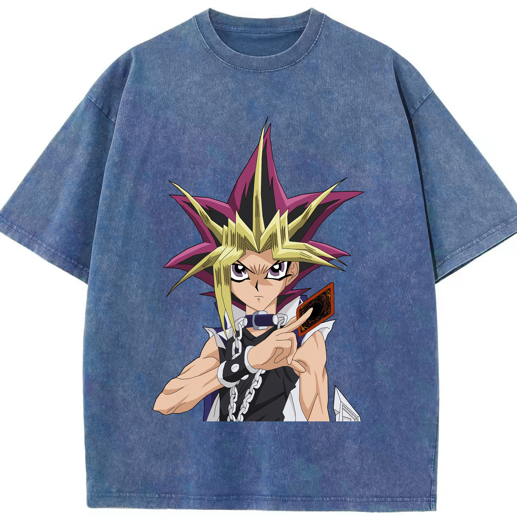 （画像用） 遊☆戯☆王 Yu-Gi-Oh! 綿100% ヴィンテージ風 半袖Tシャツ（フロントプリント）