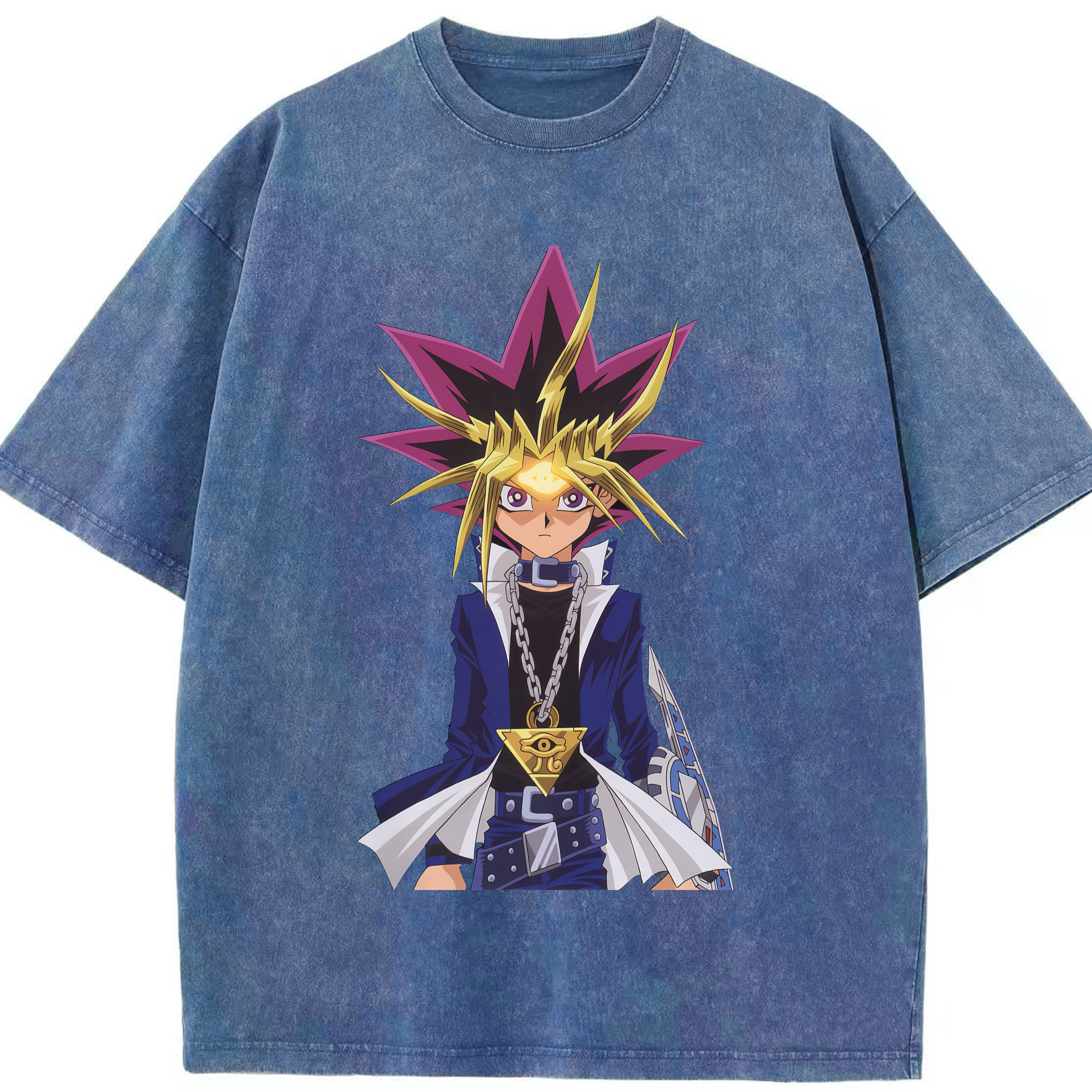 （画像用） 遊☆戯☆王 Yu-Gi-Oh! 綿100% ヴィンテージ風 半袖Tシャツ（フロントプリント）