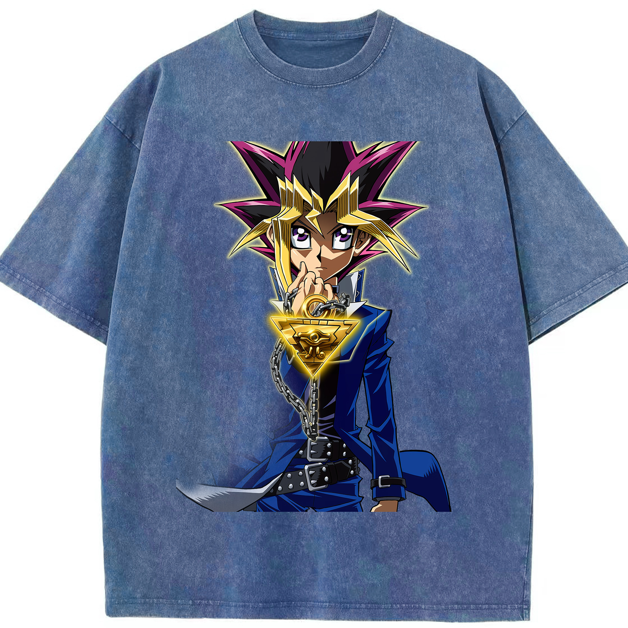 （画像用） 遊☆戯☆王 Yu-Gi-Oh! 綿100% ヴィンテージ風 半袖Tシャツ（フロントプリント）