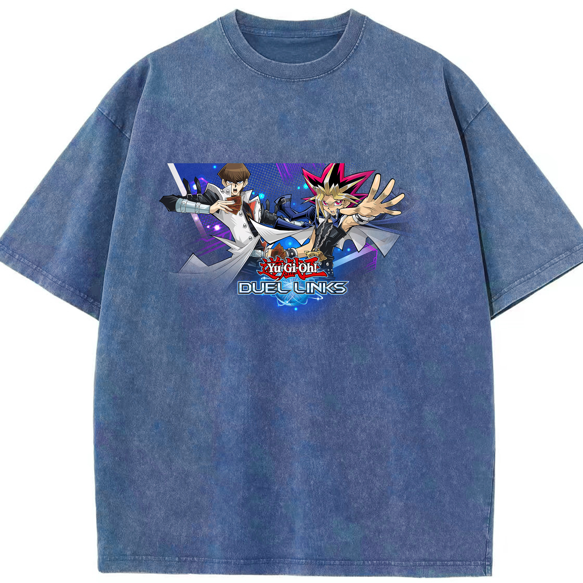 （画像用） 遊☆戯☆王 Yu-Gi-Oh! 綿100% ヴィンテージ風 半袖Tシャツ（フロントプリント）