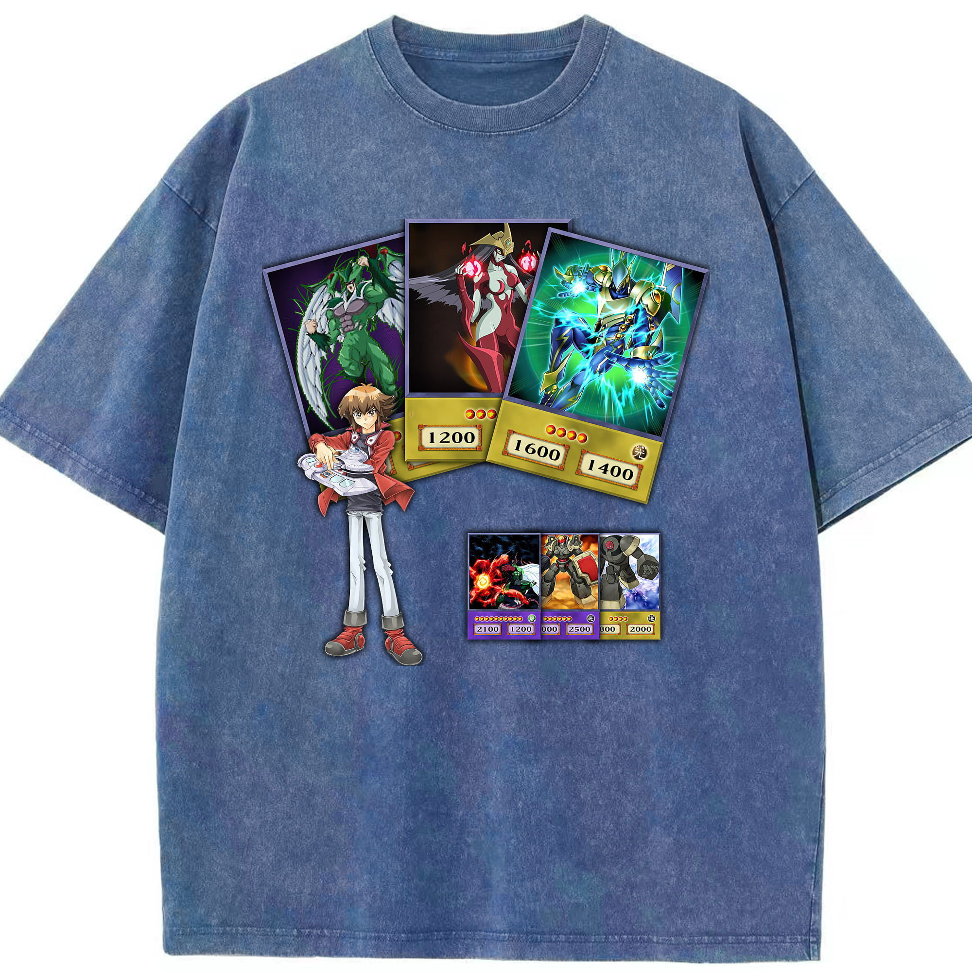 （画像用） 遊☆戯☆王 Yu-Gi-Oh! 綿100% ヴィンテージ風 半袖Tシャツ（フロントプリント）