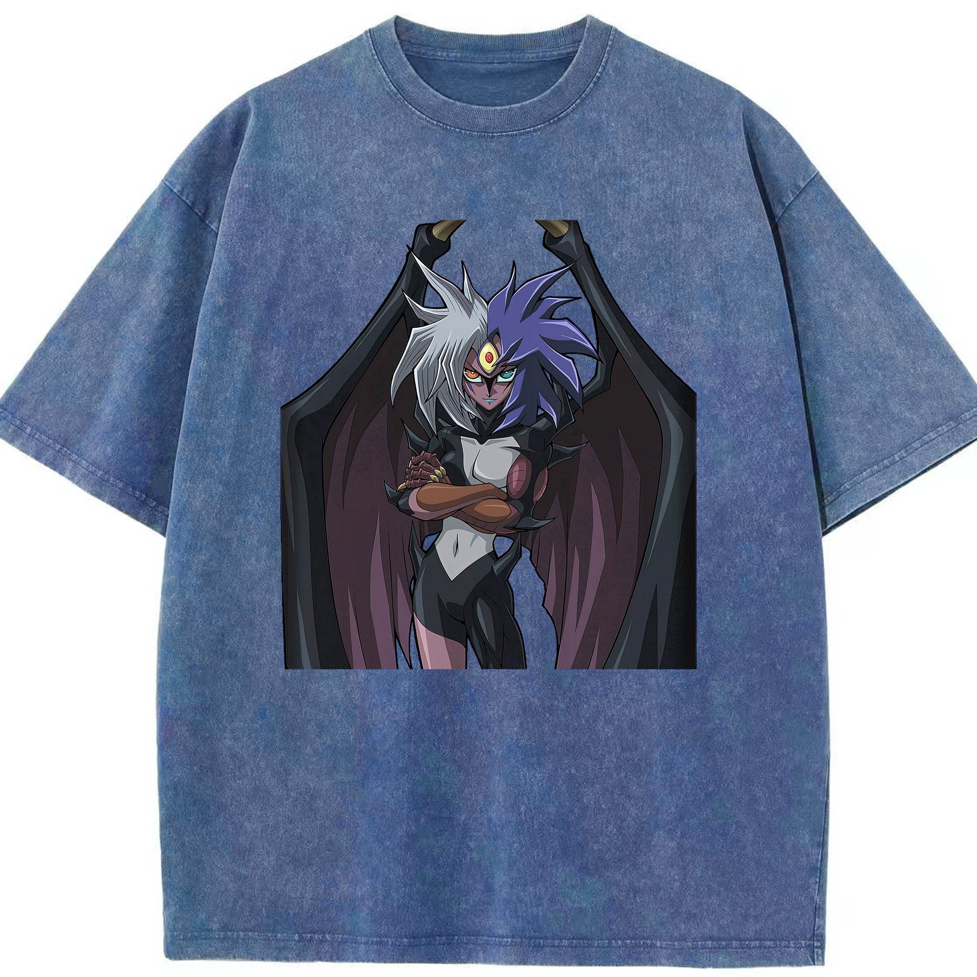 （画像用） 遊☆戯☆王 Yu-Gi-Oh! 綿100% ヴィンテージ風 半袖Tシャツ（フロントプリント）
