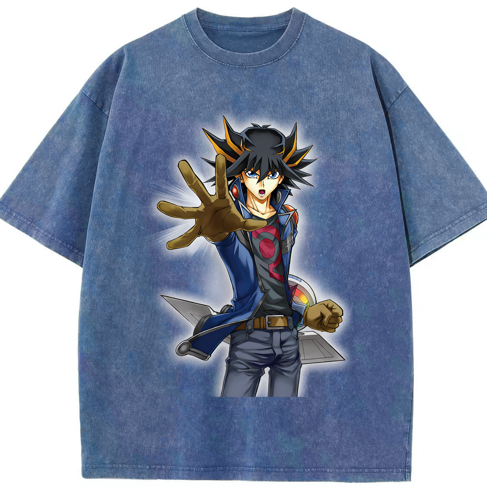 （画像用） 遊☆戯☆王 Yu-Gi-Oh! 綿100% ヴィンテージ風 半袖Tシャツ（フロントプリント）
